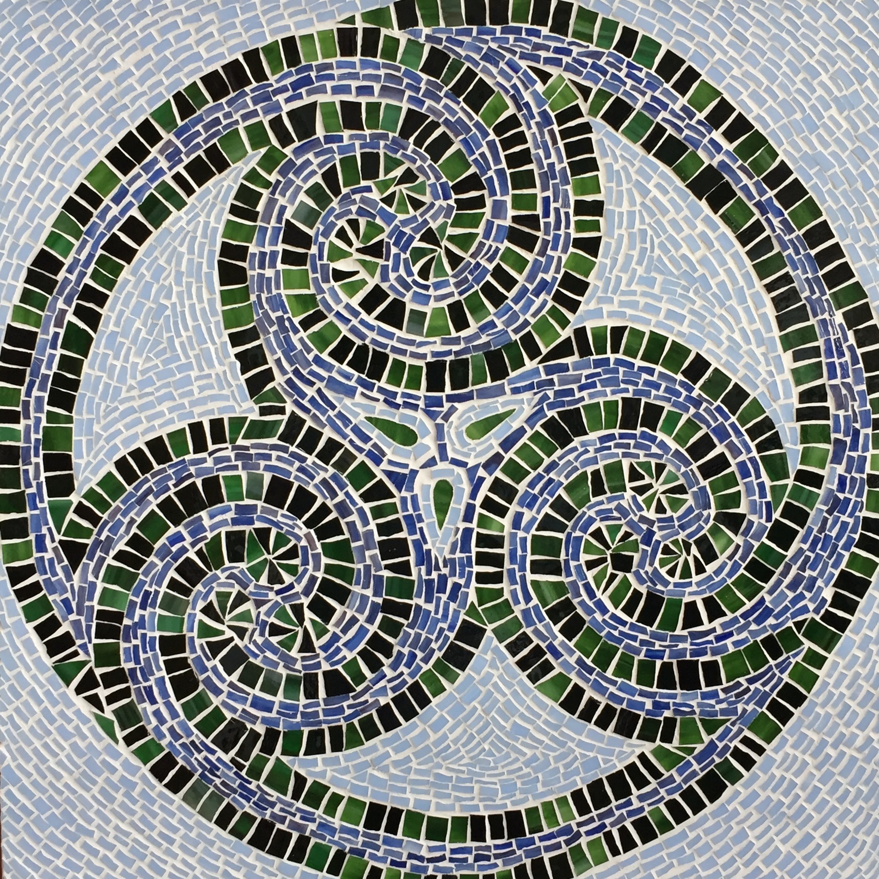 Triscle Mosaic 24" X 24" colored glass 