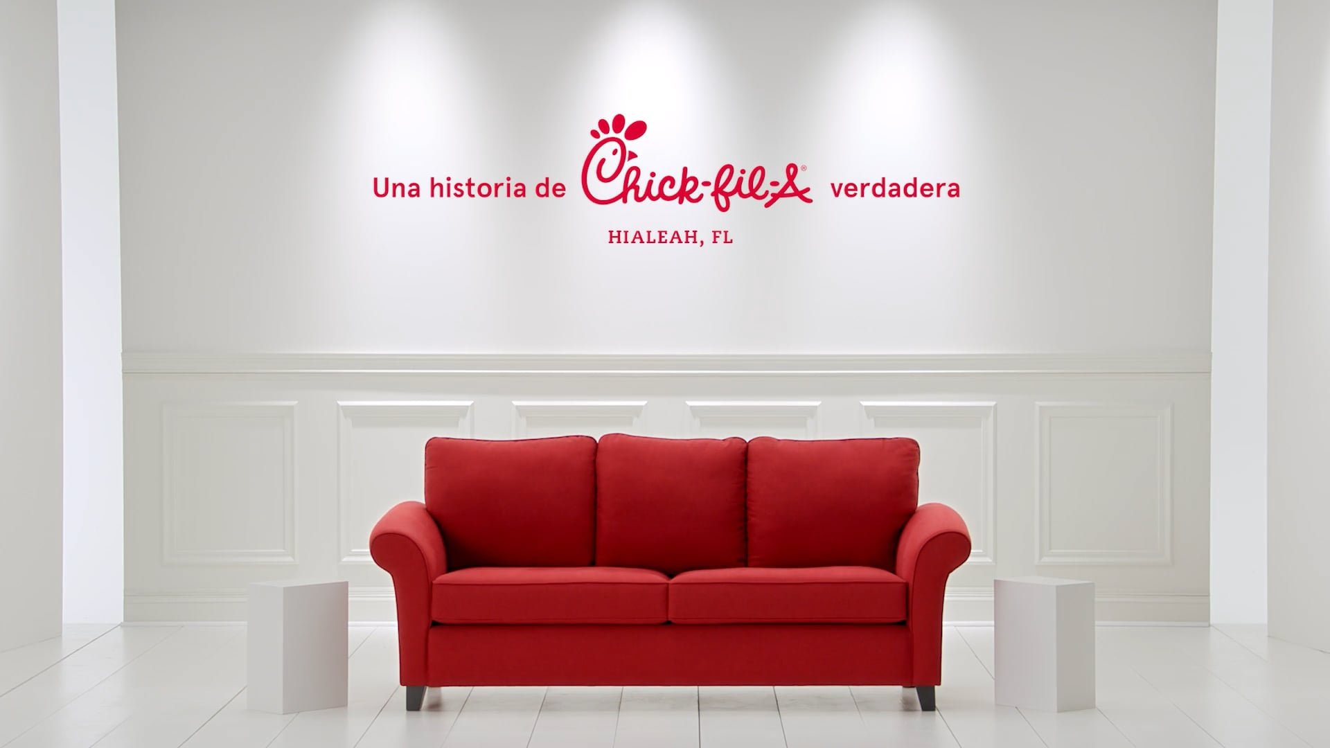 Chick-fil-A Red Couch "Saludos"
