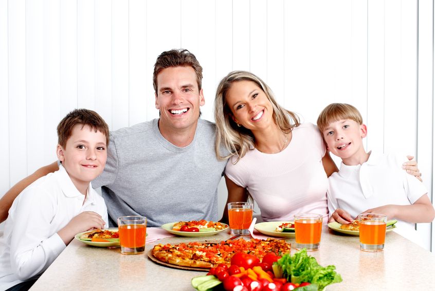 Aren't we a perfect family? Yes, we looked just like this!! (not)