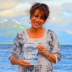 Leslie holding Crossing book.jpg