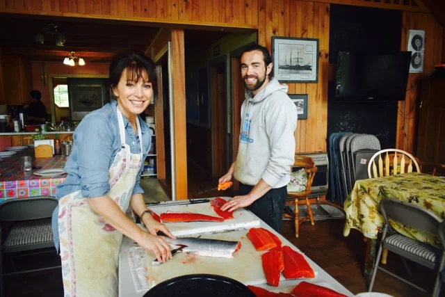 peroke blog--noah+Leslie filleting smilng.jpeg