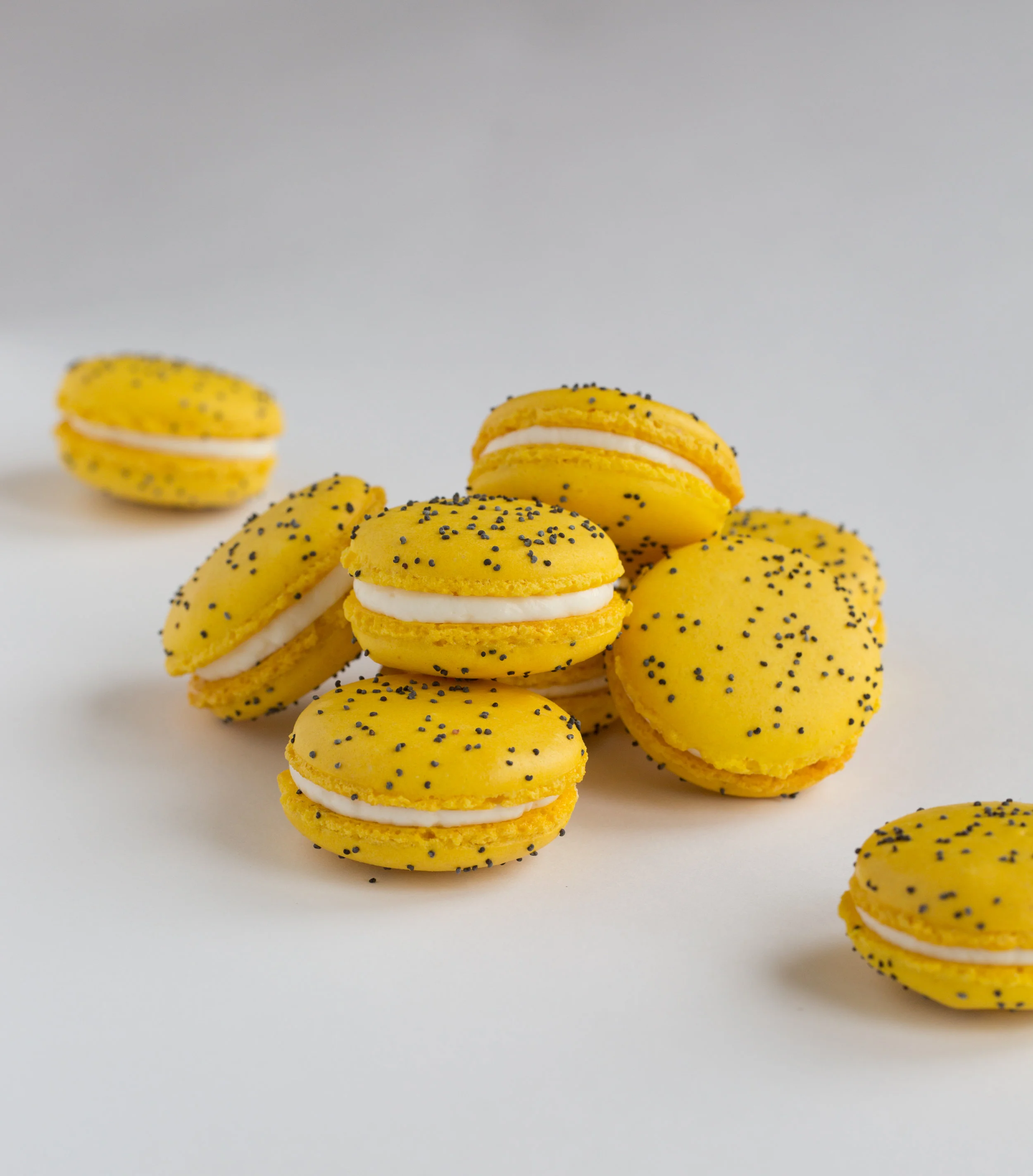 Lemon Poppy Seed Macarons