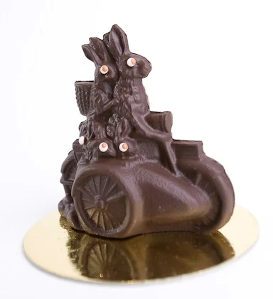 Bunnies in Motorcycle with Side Car