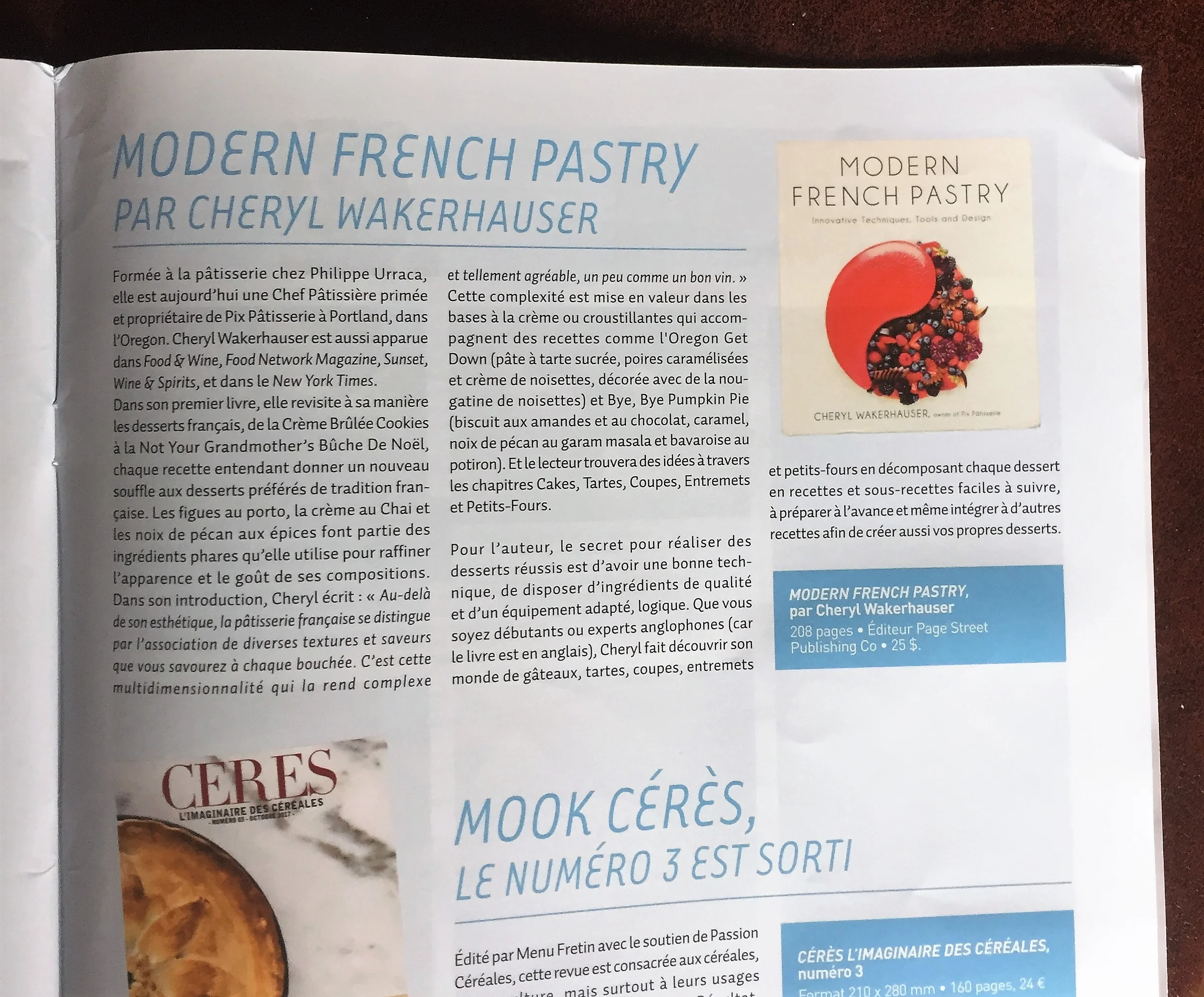 Modern French Pastry in Le Journal du Patissier