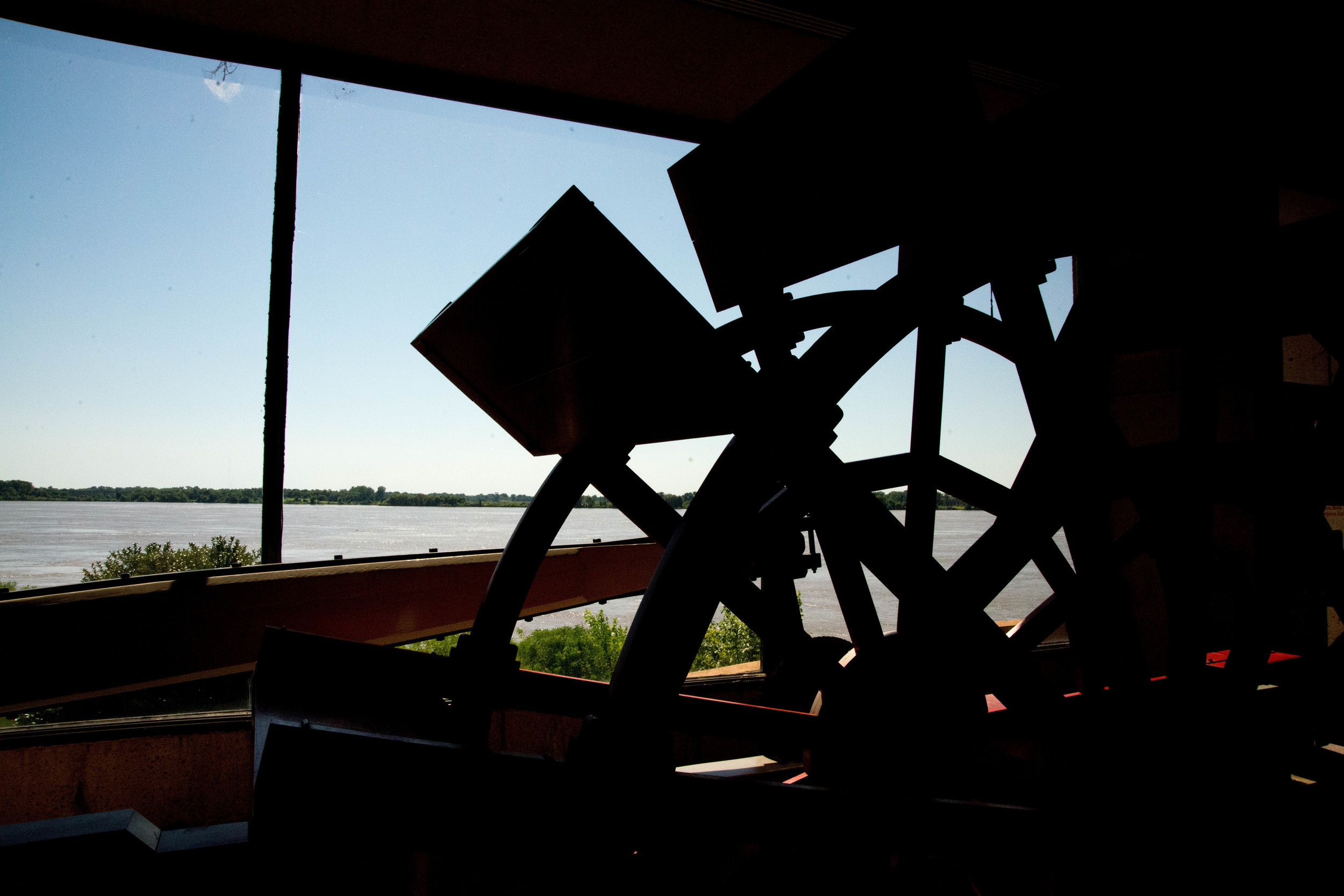  A retired paddle-wheel sits in the Mississippi River Museum located on Mud Island, outside of Memphis, TN. 