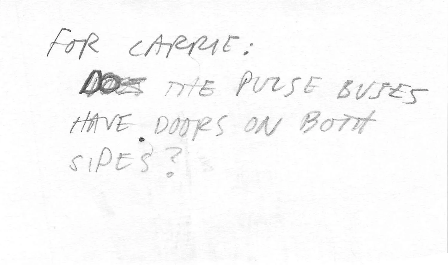 #AskNicholas: Doors on both sides?