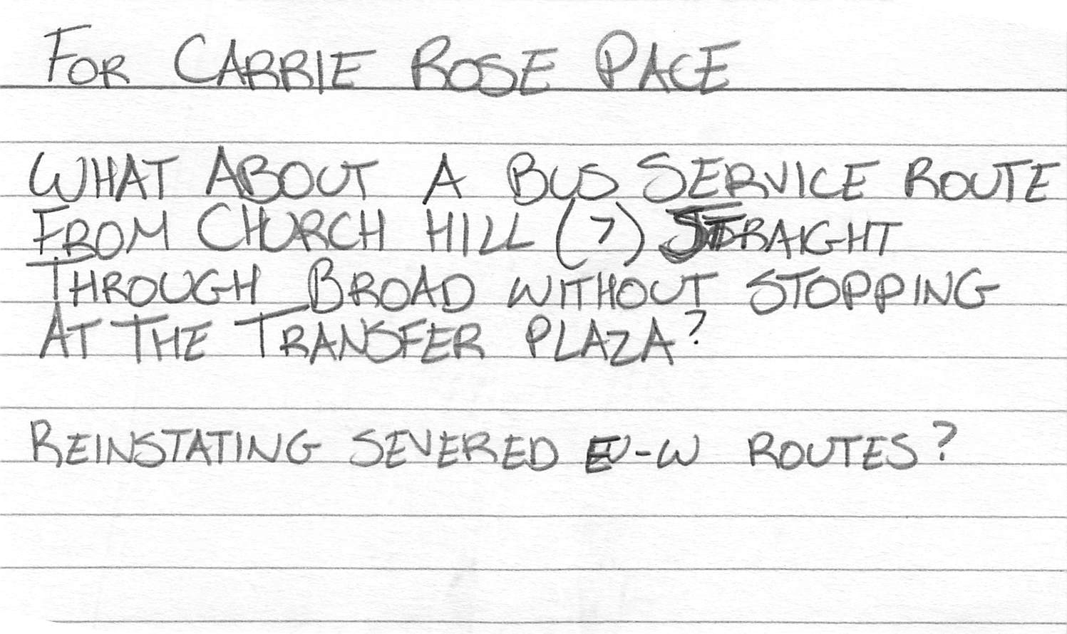 #AskNicholas: Through routes?