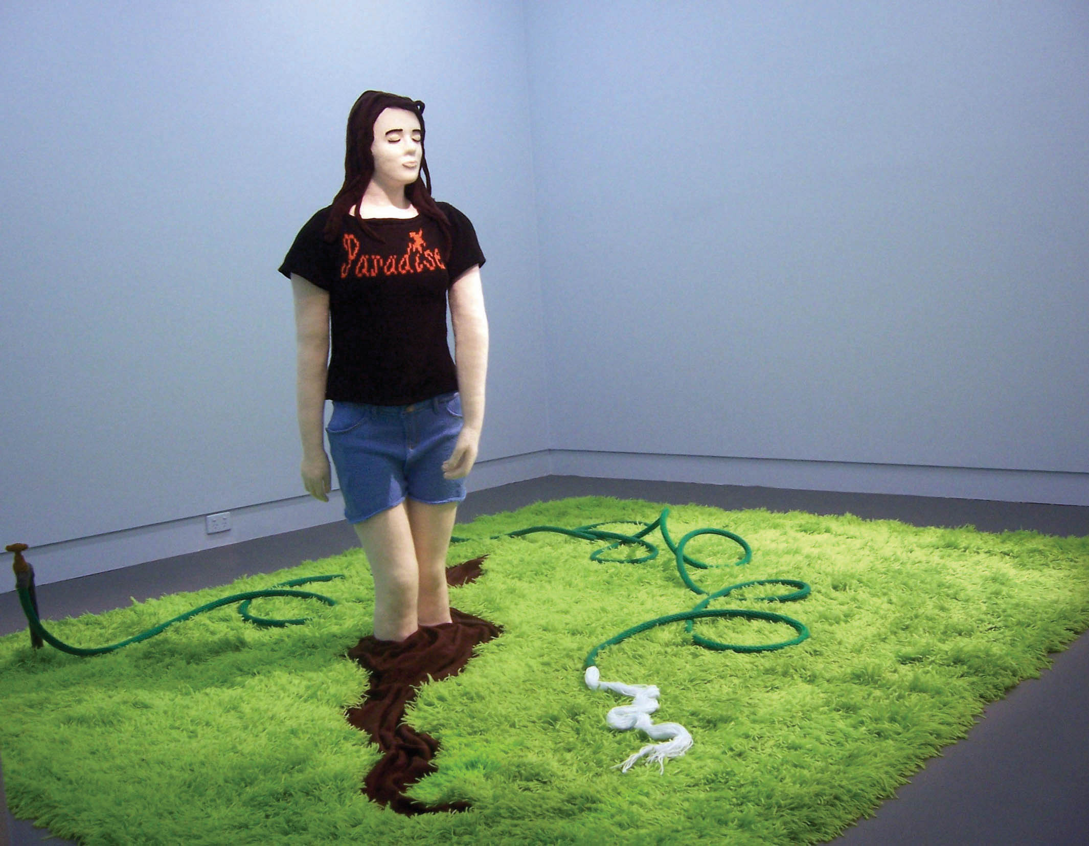 Kate Just, Paradise, 2006 Wool, acrylic, clay, fibreglass, plastic, metal, glue 90 x 260 x 300cm. Ararat Regional Gallery Collection Documentation: Kate Just