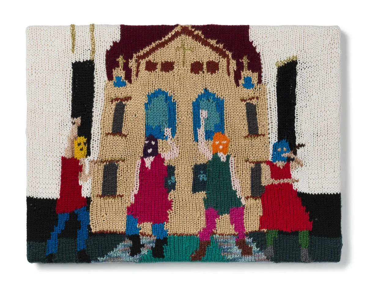 Kate Just, Feminist Fan #3 (Pussy Riot at Moscow’s Cathedral of Christ the Savior, 2012), 2015