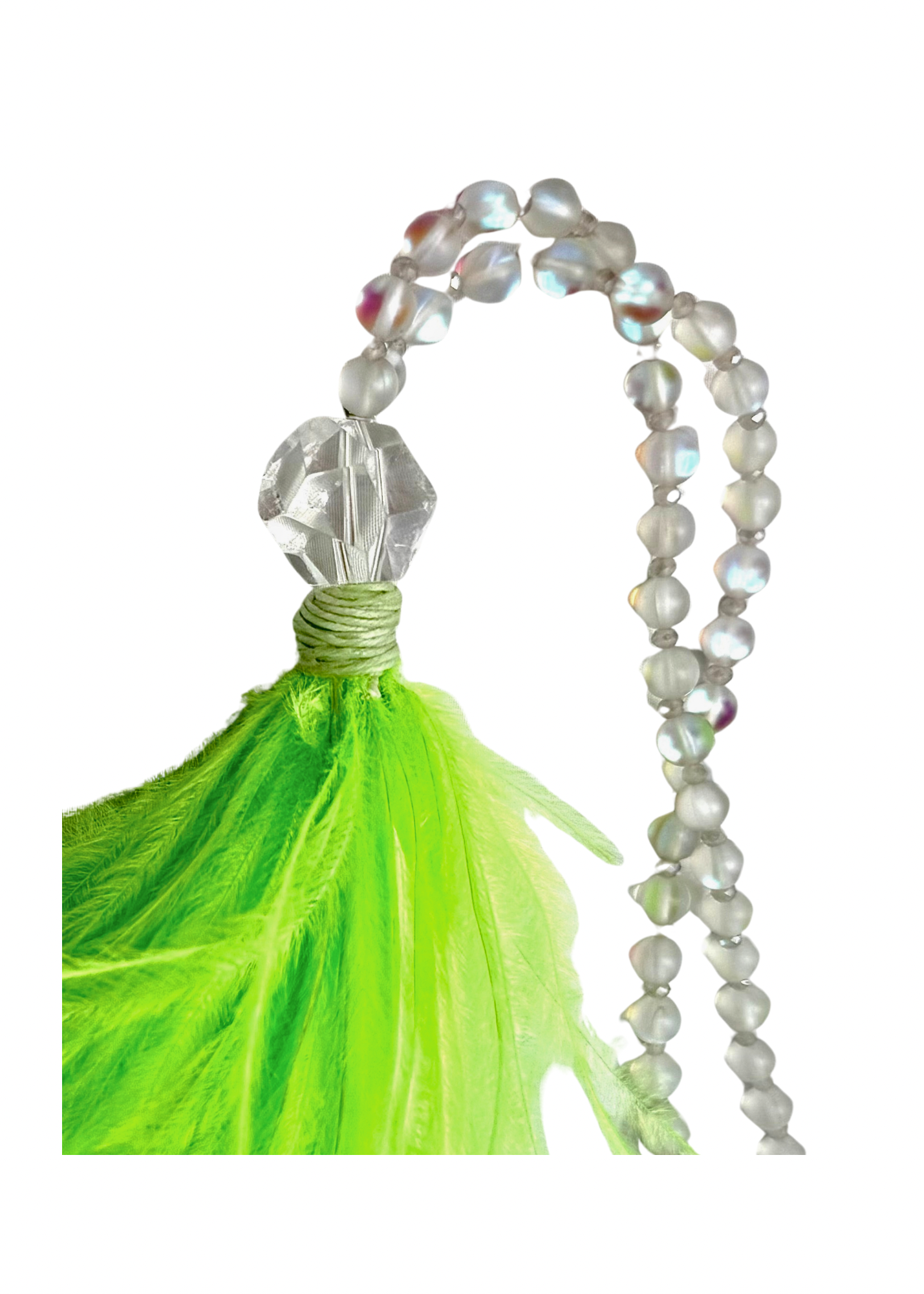 Rainbow Crystal with Ostrich Feather Close UP .PNG