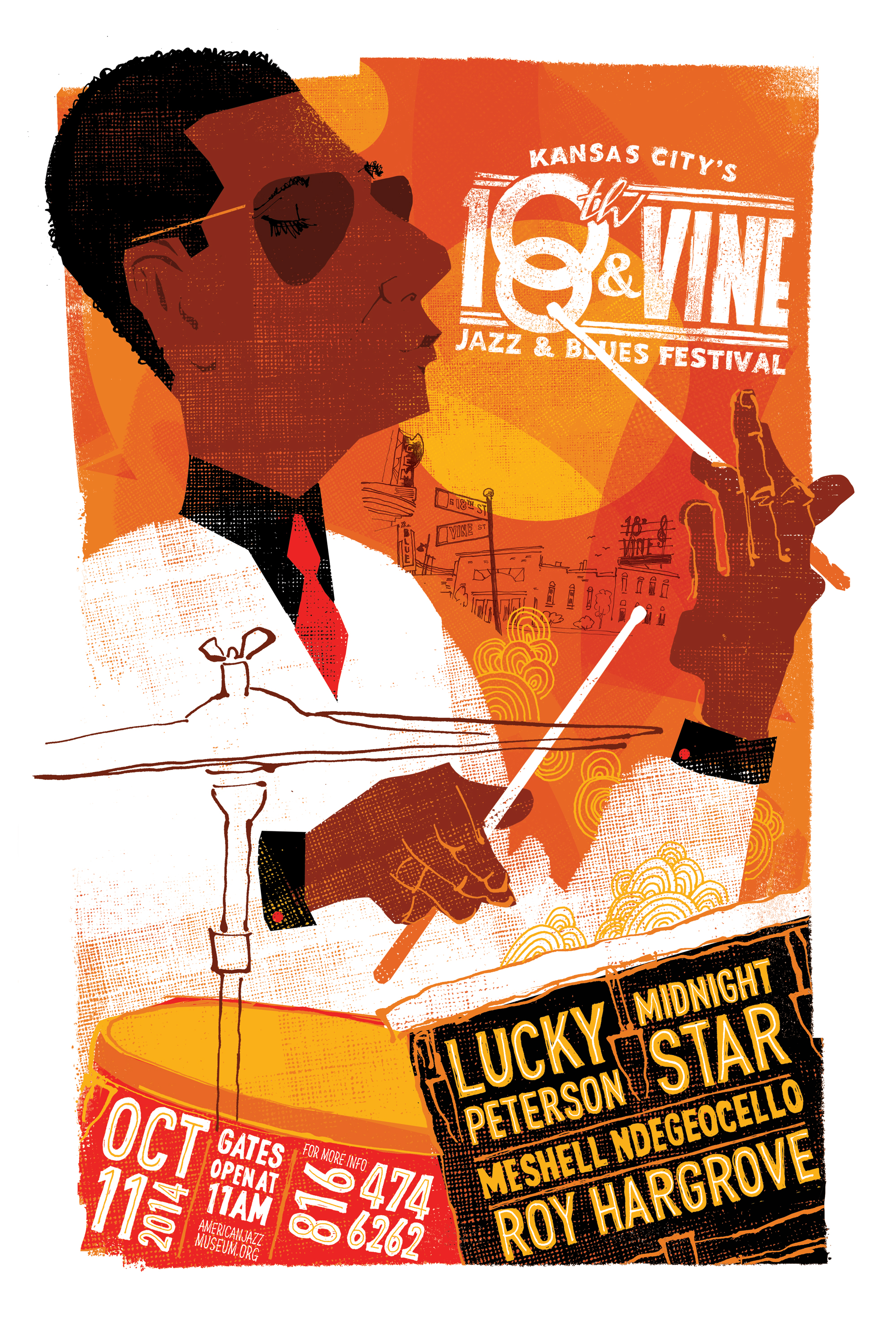 2014 18TH & VINE JAZZ & BLUES FEST POSTER