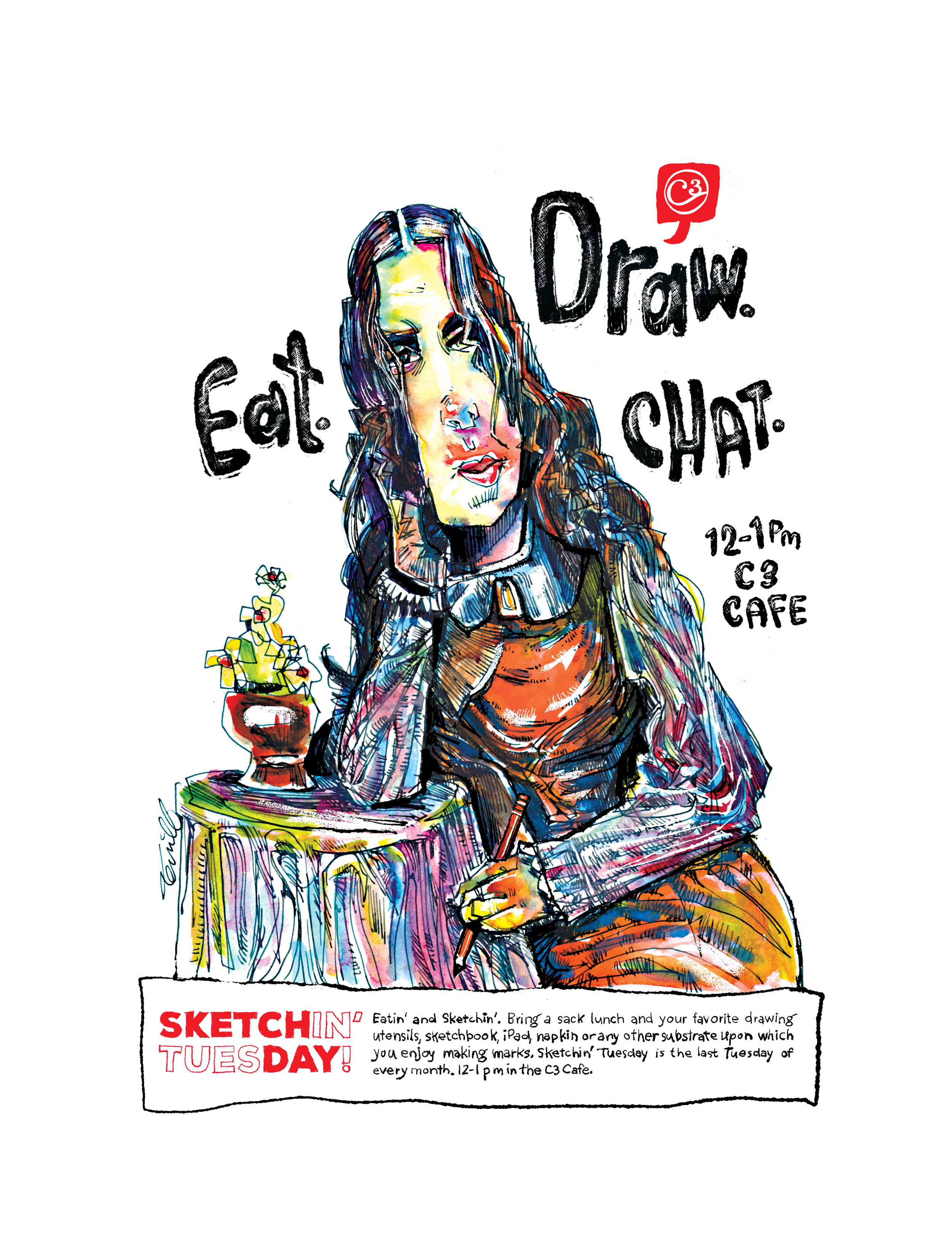 Eat. Draw. Chat.