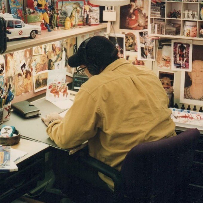 That time 25 years ago when I was a Hallmark card artist. #timeflies #illustratormemories #cube #cubicle #cubiclelife #nocomputer