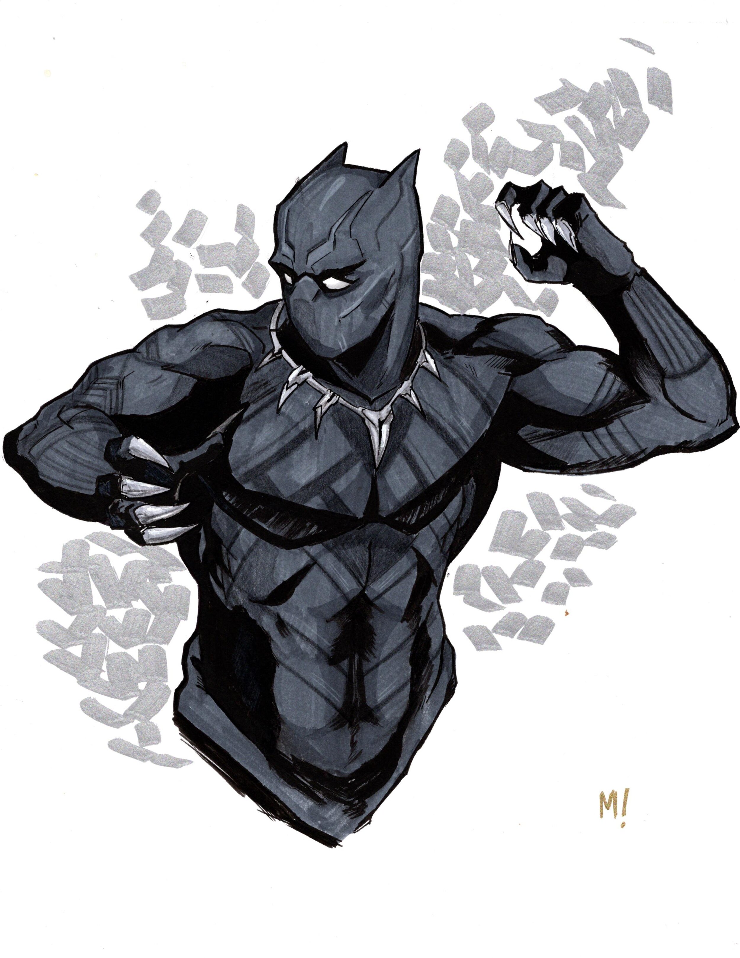 rip#chadwickboseman#blackpanther | how to draw black panther | TikTok