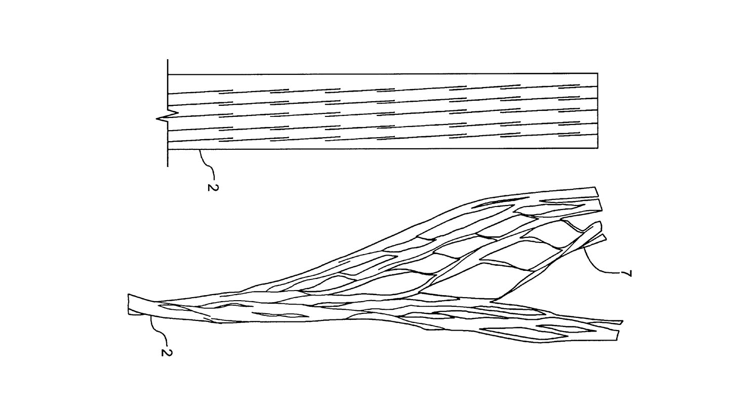 The representation from manufacturing process and method to convincingly simulated outcome. ( U.S. Patent No. 6,551,689 B1 , “Synthetic Grass with Resilient Granular Top Surface Layer,” Jean Prevost, issued April 22nd, 2003)