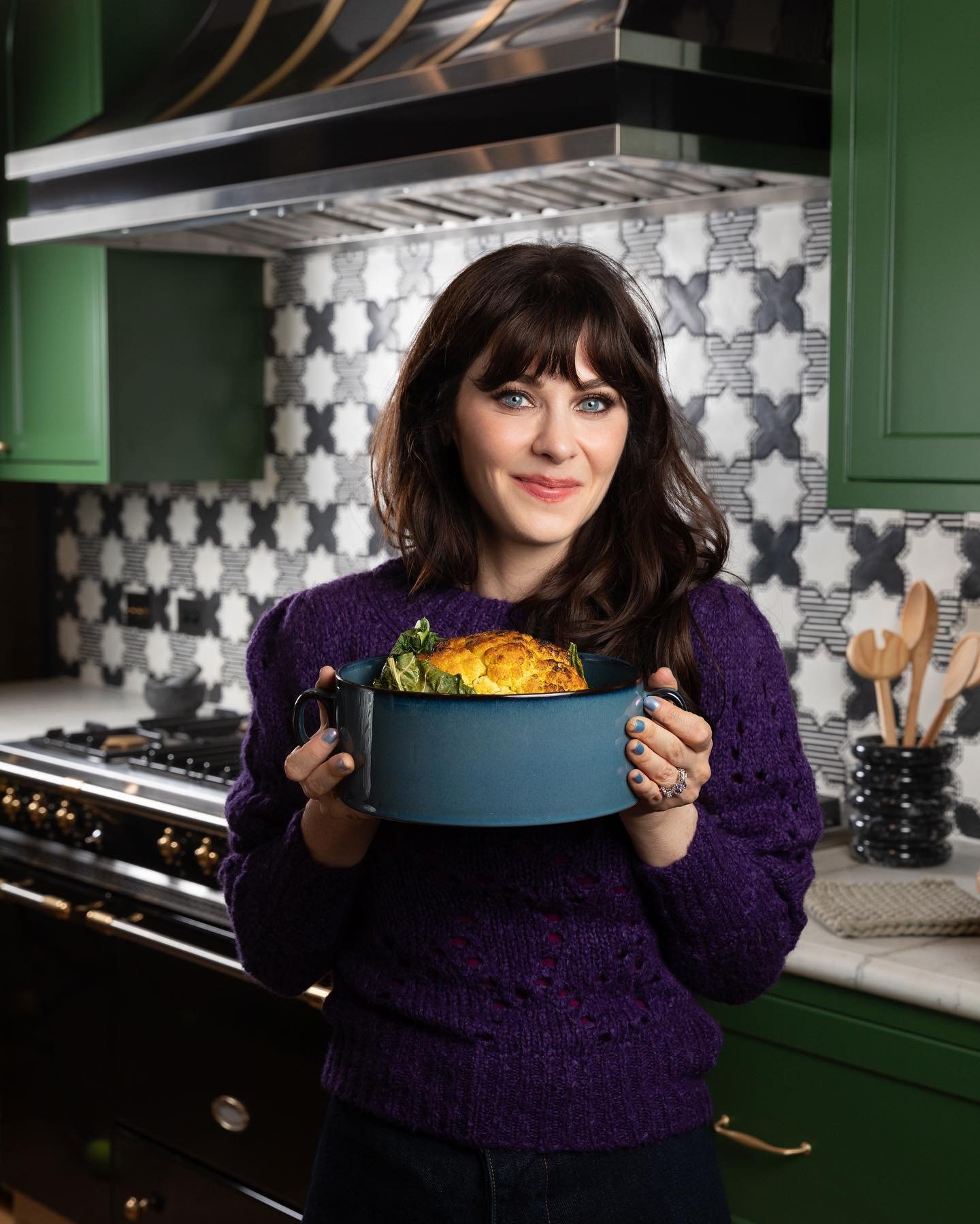 From Farmstand to Feast with @zooeydeschanel for @lettucegrow&rsquo;s Holiday &lsquo;23 Campaign. 

We cooked up a decadent, veggie spread fit for any holiday celebration&mdash; made from ingredients grown on The Farmstand. Starring our gorgeous oran