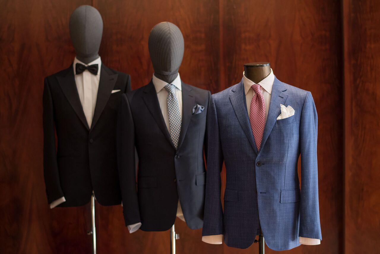 Ermenegildo Zegna's menswear was also featured at the afternoon high tea. 