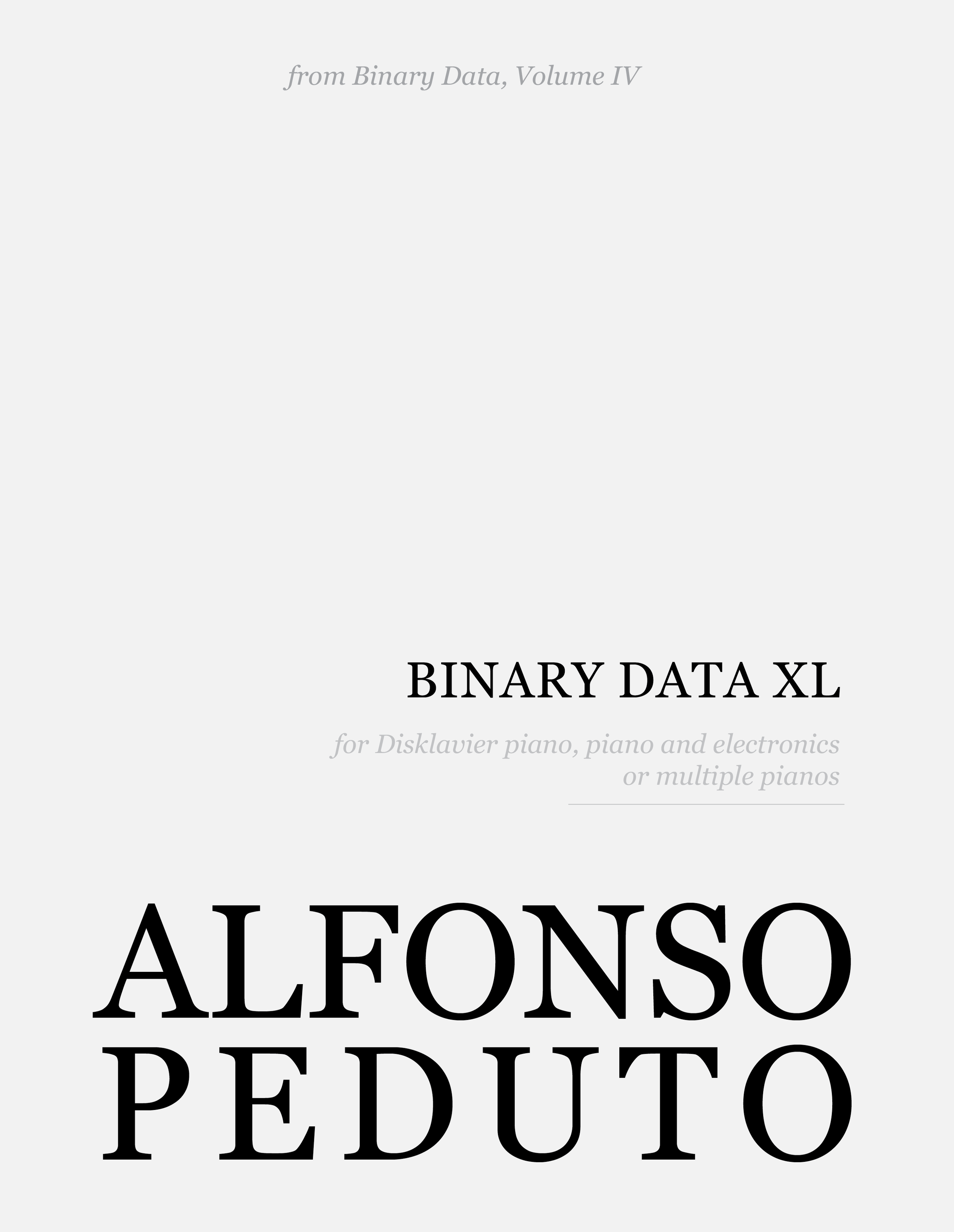 Binary Data XL (from Binary Data Volume 4)