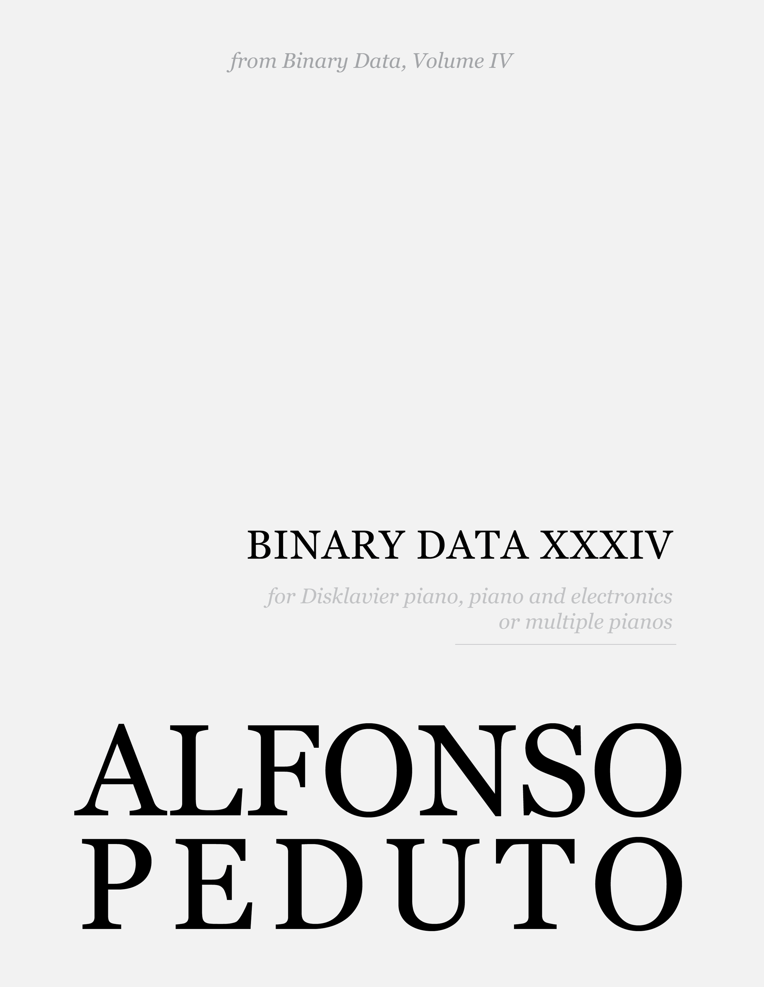 Binary Data XXXIV (from Binary Data Volume 4)