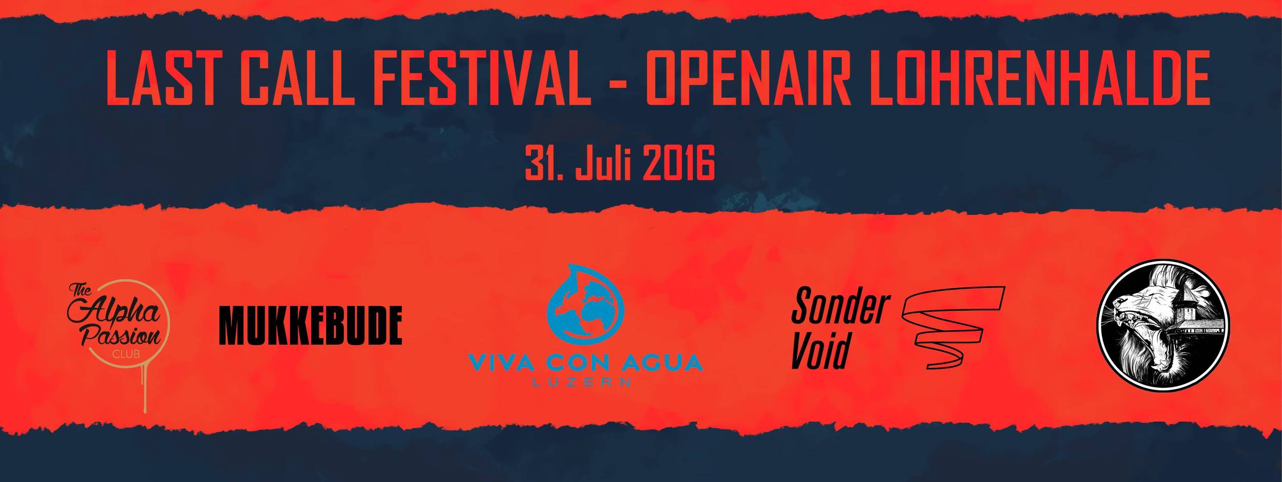 OPENAIR 14-22 Uhr Vorgarten Stage Viva con Agua Luzern: Reggae und Rap Konzerte - De Luca & Mikey Board (The Dubby Conquerors) feat. Collie Herb, Jo Elle, Bondaa - Zuger Shuger (Tomahawk, Frisk, Freshe, Freddy K) - Criga et ZRA - Dixkson (unplugged) - La Nefera - Acid T & Akamu more to be announced! Hintergarten Stage LT Kollektiv: Deep Tech House - Nick Daring (Highgrade Berlin) - Luca Vallante (Natura Viva) - Meru (LT-Kollektiv) - Carmine Micelli (LT-Kollektiv) - Deep Seven (LT-Kollektiv) AFTERPARTY 22-8 Uhr Stube Stage MUKKE BUDE: Techno - Dietrich und Strolch (neustadtmusik) - Jessiquoi (echo) - Dread J (neustadtmusik, tivoli) - Tunakan (mukke bude) Dark Stage SONDER VOID: Footstep, Trap - DJ Luk LeChuck - Kackmusikk - Nuit Unit - Flew - Baumeister Atelier Stage ALPHA PASSION: Tech House - DJ Caboose - Freudberg - DJ Dajk - Darkowski - Glen Dolvenie Wasser Stage VIVA CON AGUA LUZERN: Reggae, Rap, Dancehall - Selecta Iray (Uppressor's Sound) - G-Knows (G-Rilla Sound) - Kings Wata Authentischer Streetfood aus Venezuela von I love Arepa Lokal gebrautes Bier von MN Brew