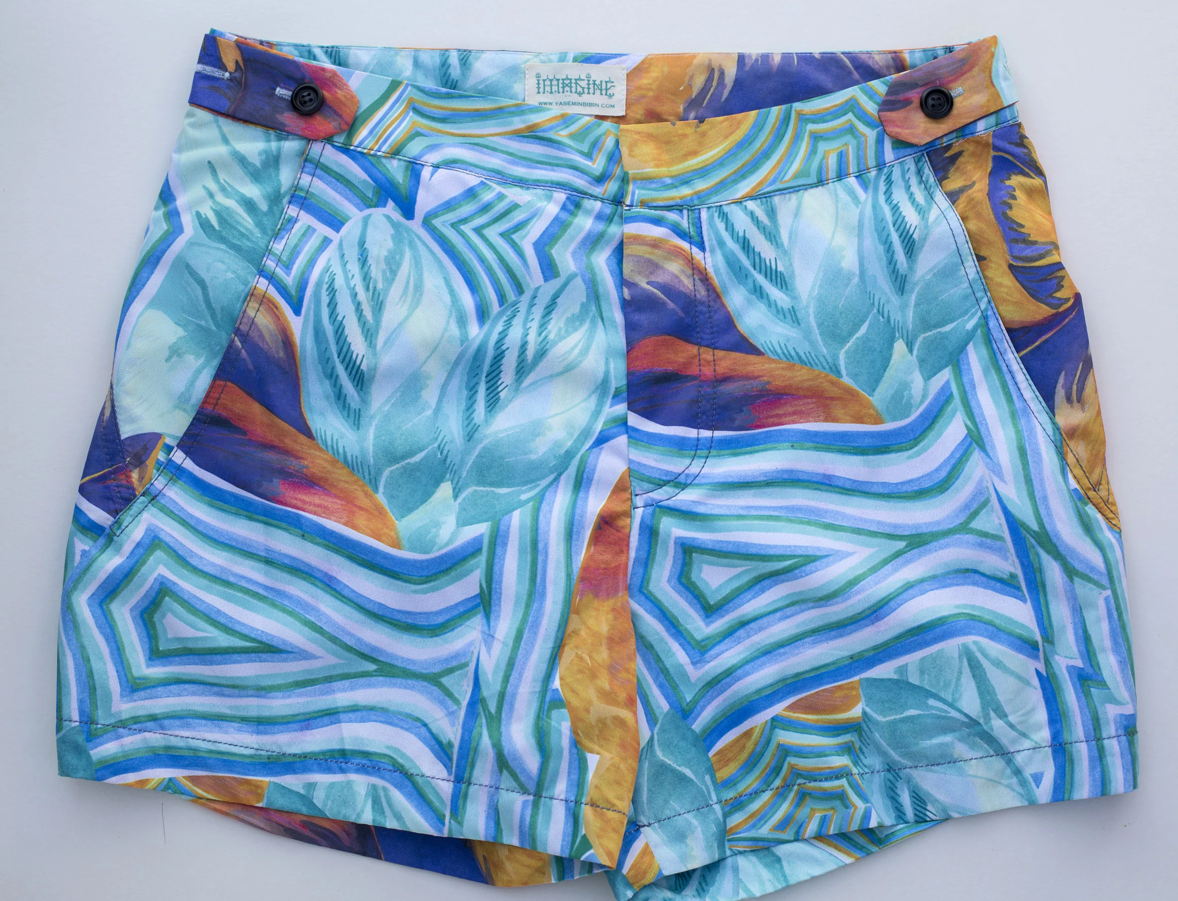 tropical swim shorts