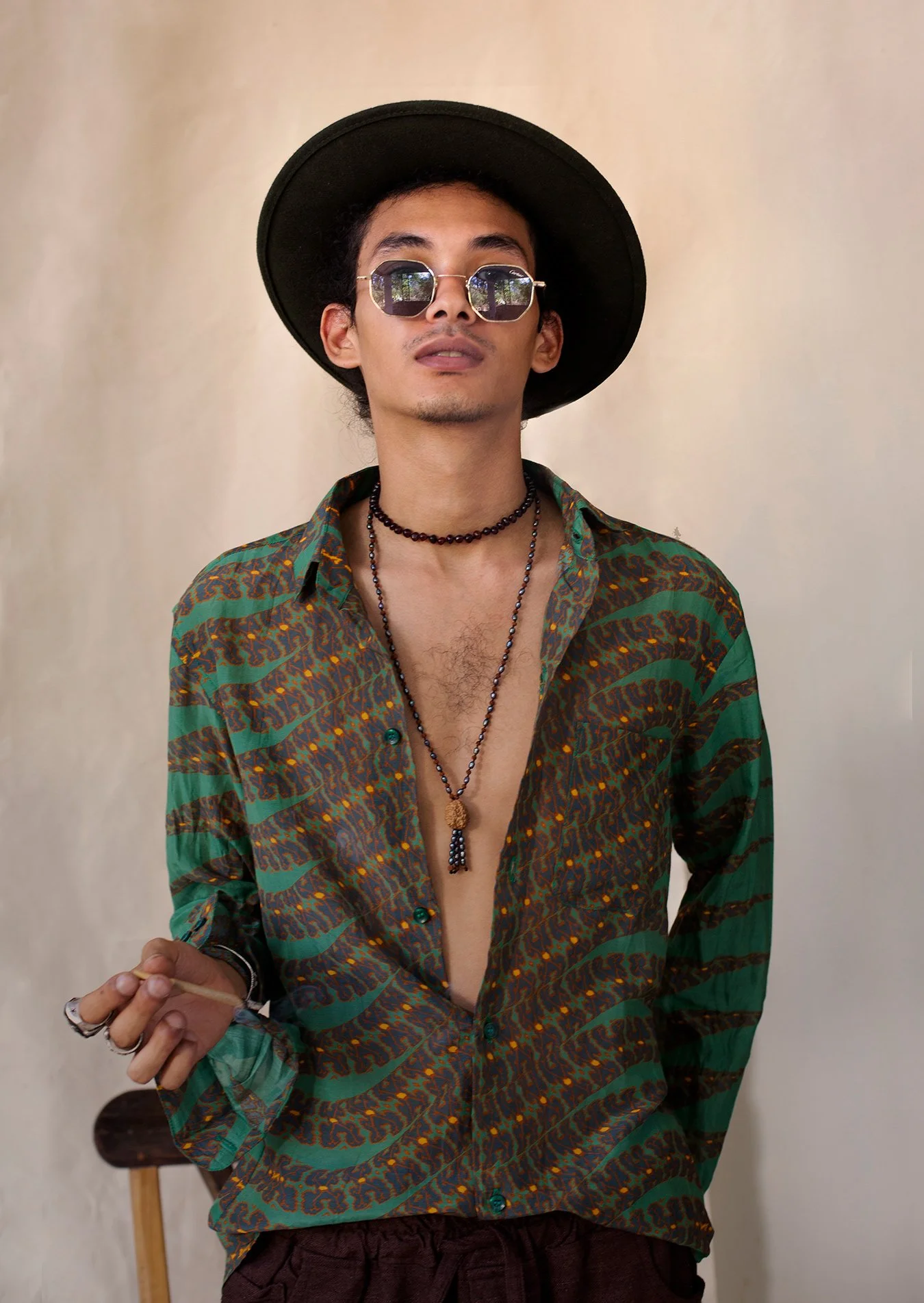 emerald long sleeve shirt