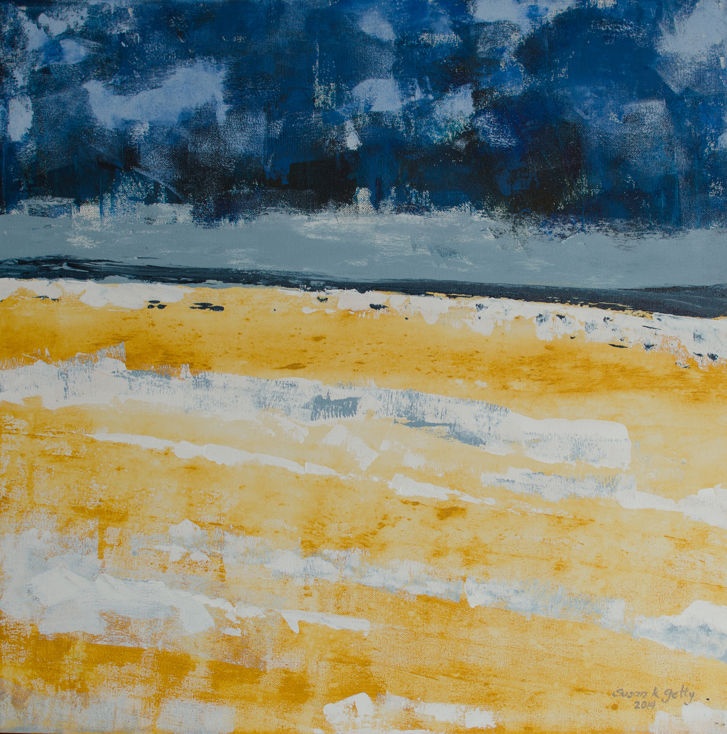 Furrowed Field with Snow