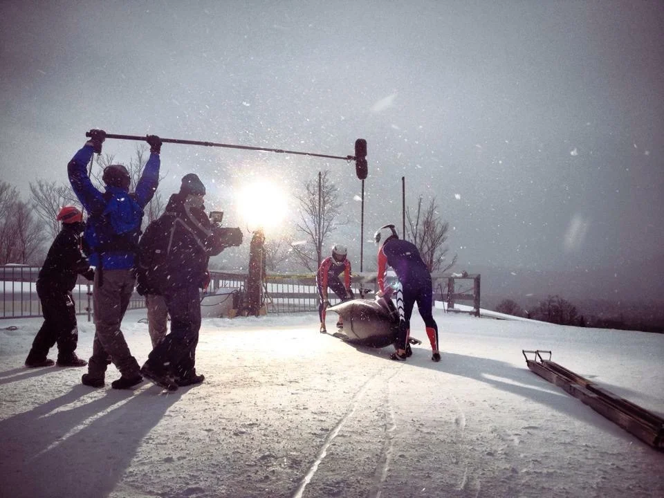 Lake Placid, NY with US Winter Olympics bobsled team, 2013 (RIP Steve Holcomb)