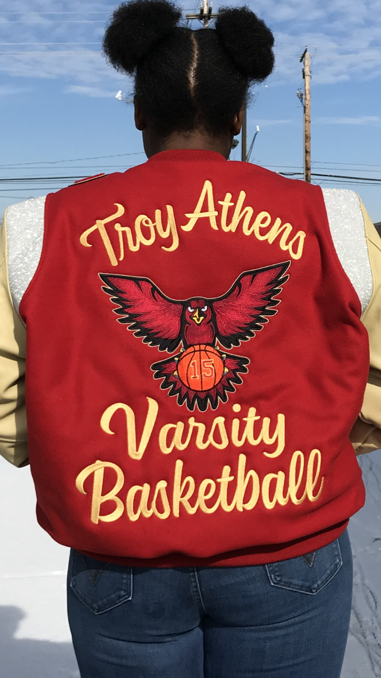 high school basketball jacket