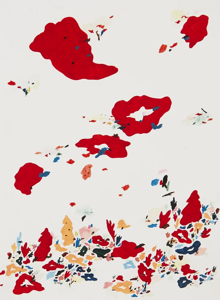  A flutter before we settle&nbsp;  Gouache&nbsp;on paper,&nbsp;2014&nbsp;  11.5" x 15"  All images copyright Hillery Sproatt 