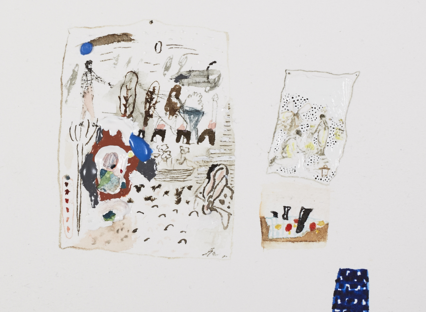  Afternoon tea, detail  Gouache and acrylic on paper, 2014  11.5" x 15"&nbsp;  All images copyright Hillery Sproatt 