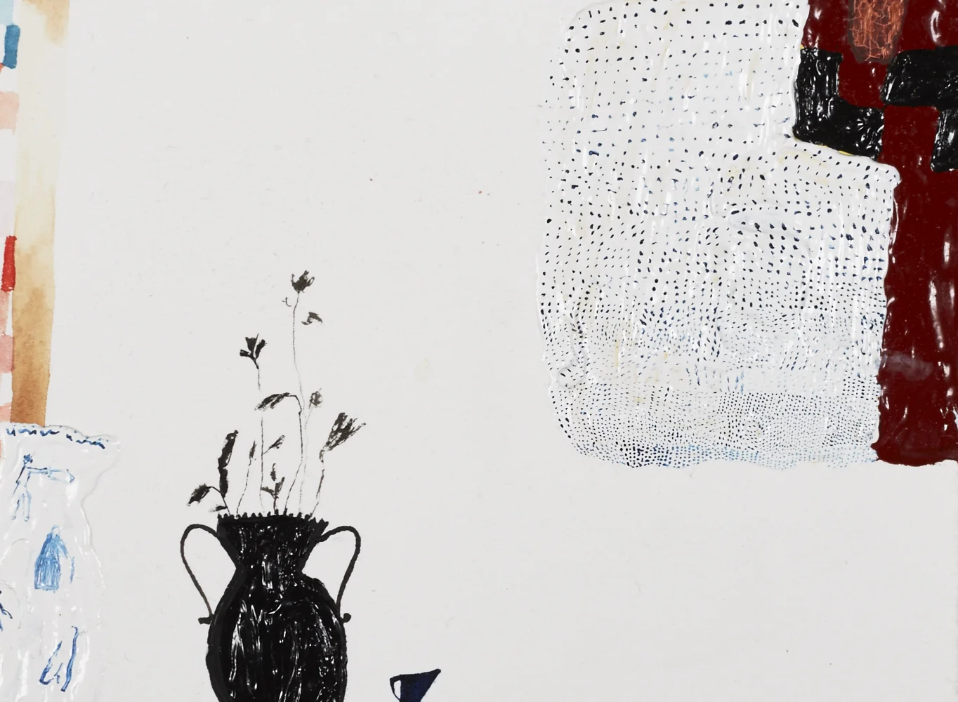  Centered in warmth, detail  Gouache and acrylic on paper,&nbsp;2014&nbsp;  11.5" x 15"  All images copyright Hillery Sproatt 