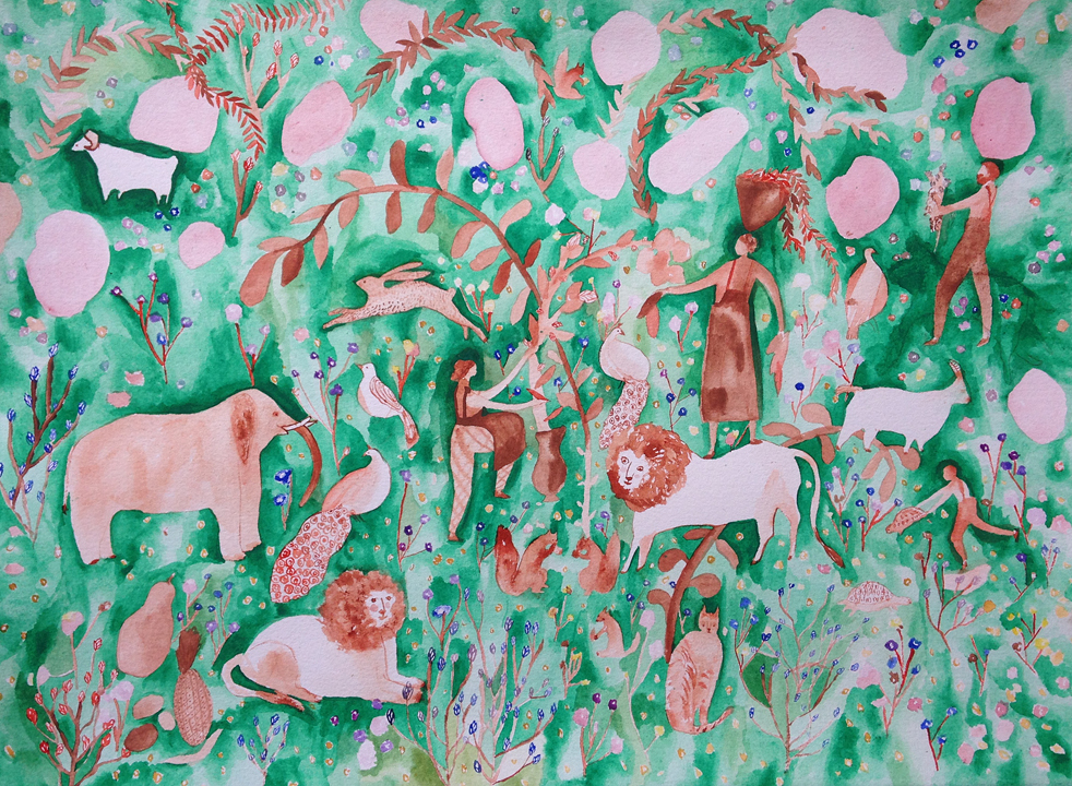  Untitled  Gouache on paper, 2015  11.5" x 15"  All images copyright Hillery Sproatt 