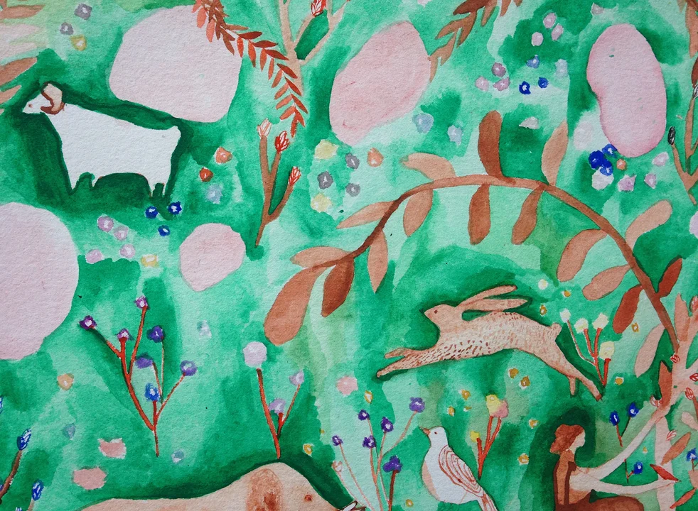  Untitled detail  Gouache on paper, 2015  11.5" x 15"  All images copyright Hillery Sproatt 