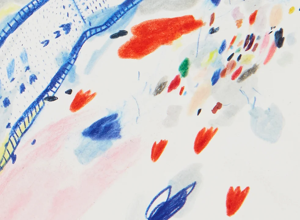  Sweepings, detail  Color pencil on paper,&nbsp;2013&nbsp;  11.5" x 15"  All images copyright Hillery Sproatt 