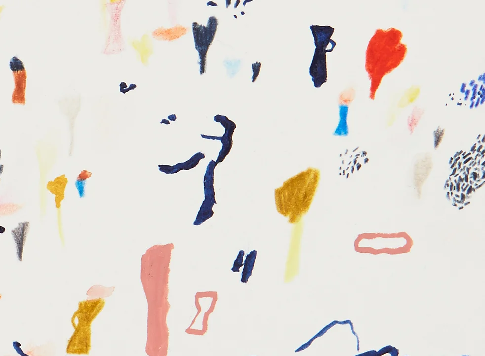  Field before the green, detail  Gouache, acrylic and color pencil on paper, 2014  11.5" x 15"&nbsp;  All images copyright Hillery Sproatt 
