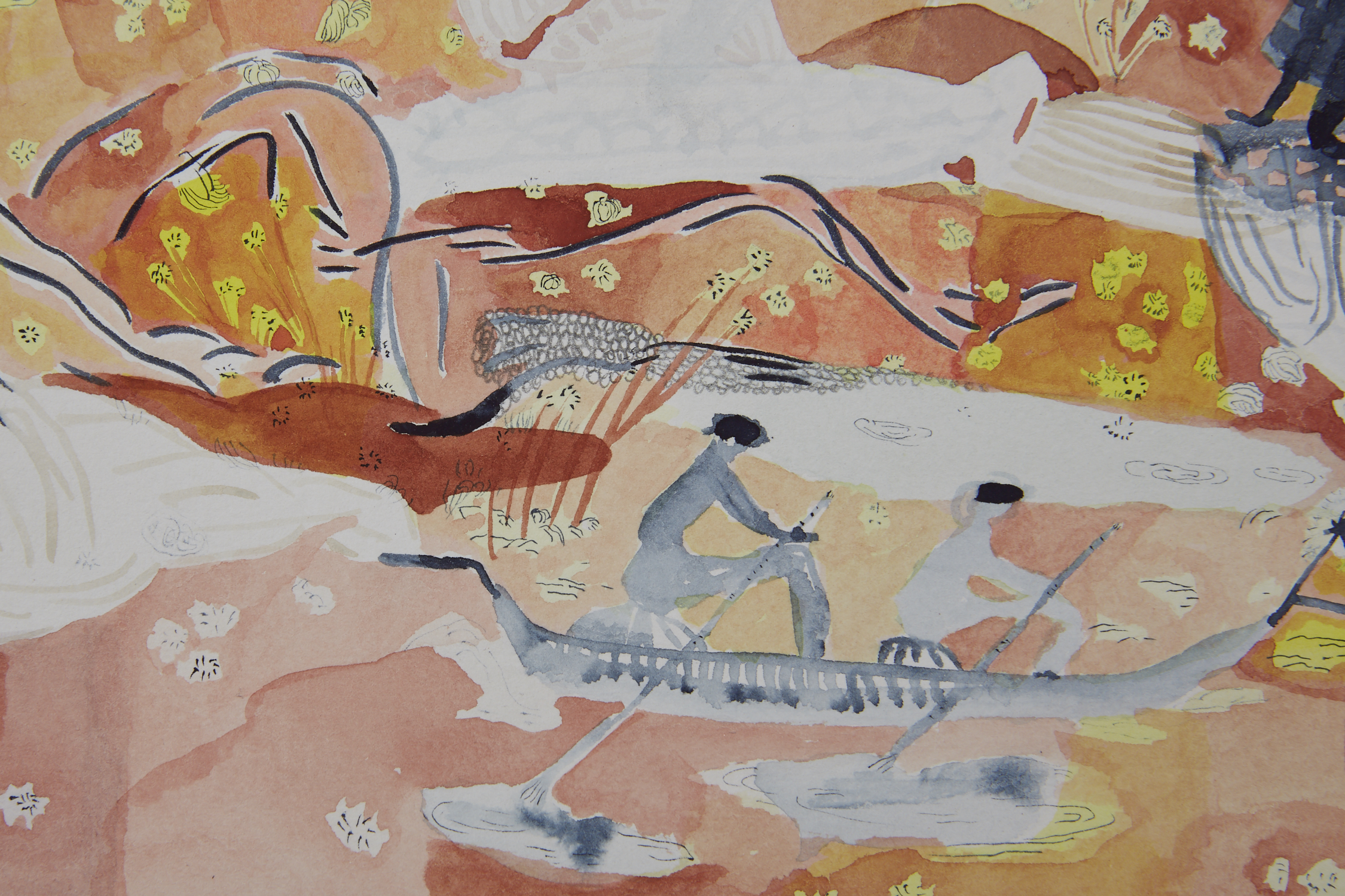 When we turn soft and twinkly, detail Watercolor on paper, 2018 9” x 12” Sold