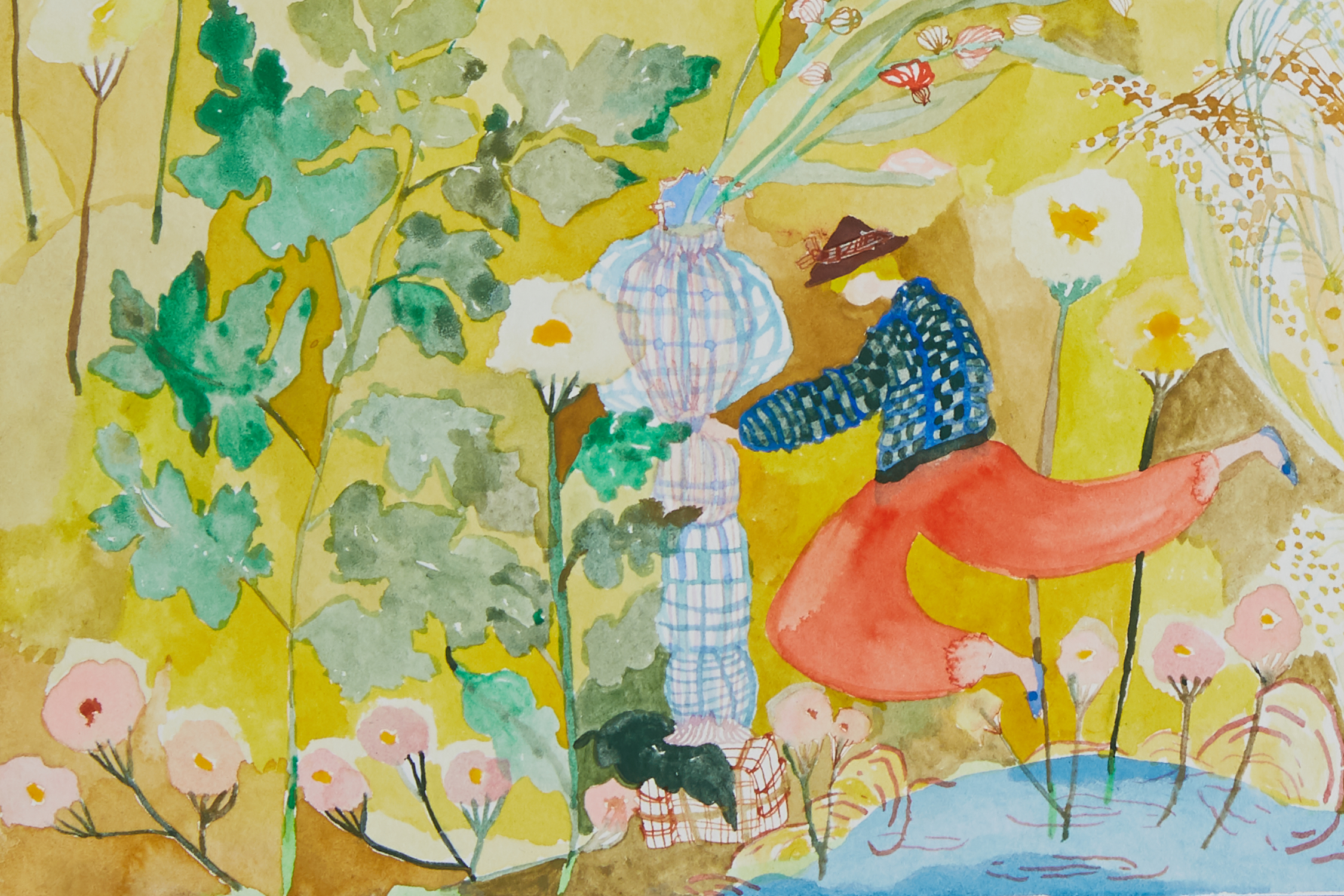 Italian Spring, detail Watercolor and gouache on paper, 2019 12” x 16” Sold