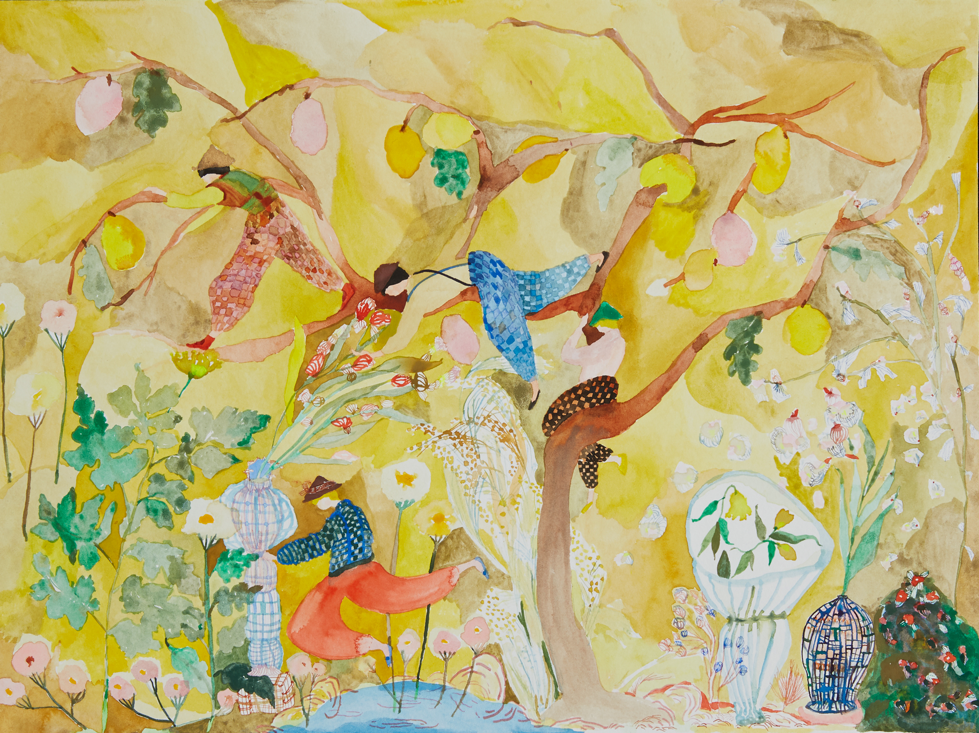 Italian Spring Watercolor and gouache on paper, 2019 12” x 16” Sold