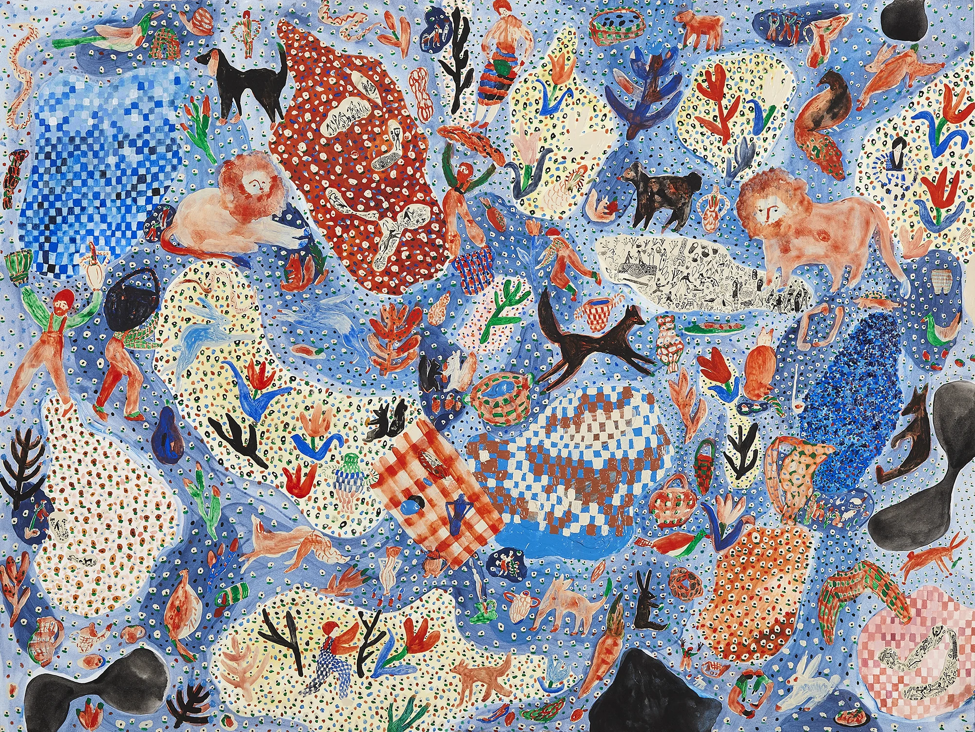 In The Family of Things We Float Gouache and acrylic on paper, 2015 22” x 30” Sold