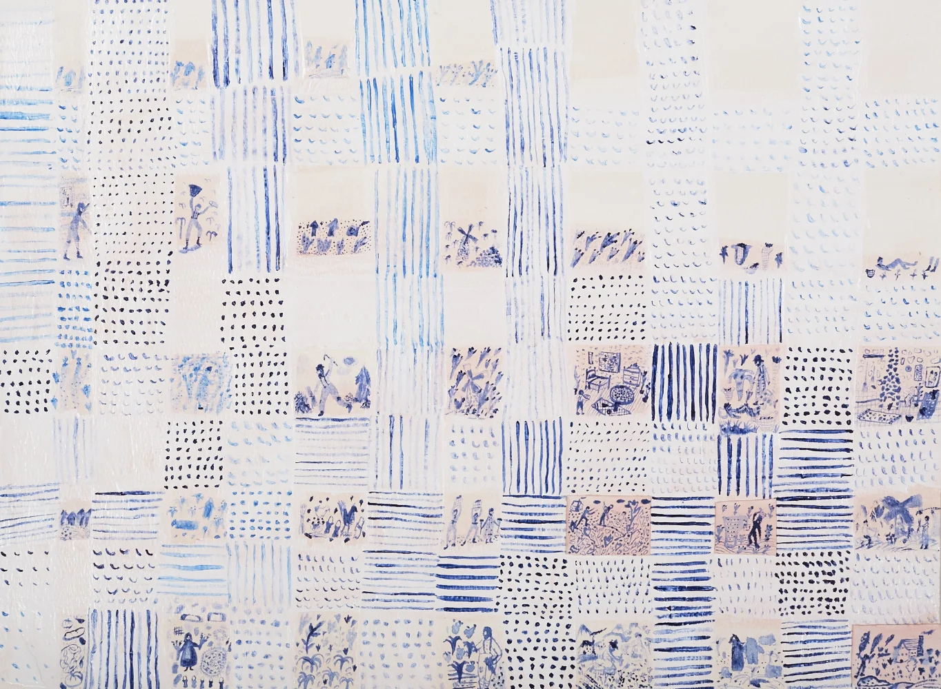 Story Quilt Gouache and acrylic on paper, 2014 11” x 15” Sold