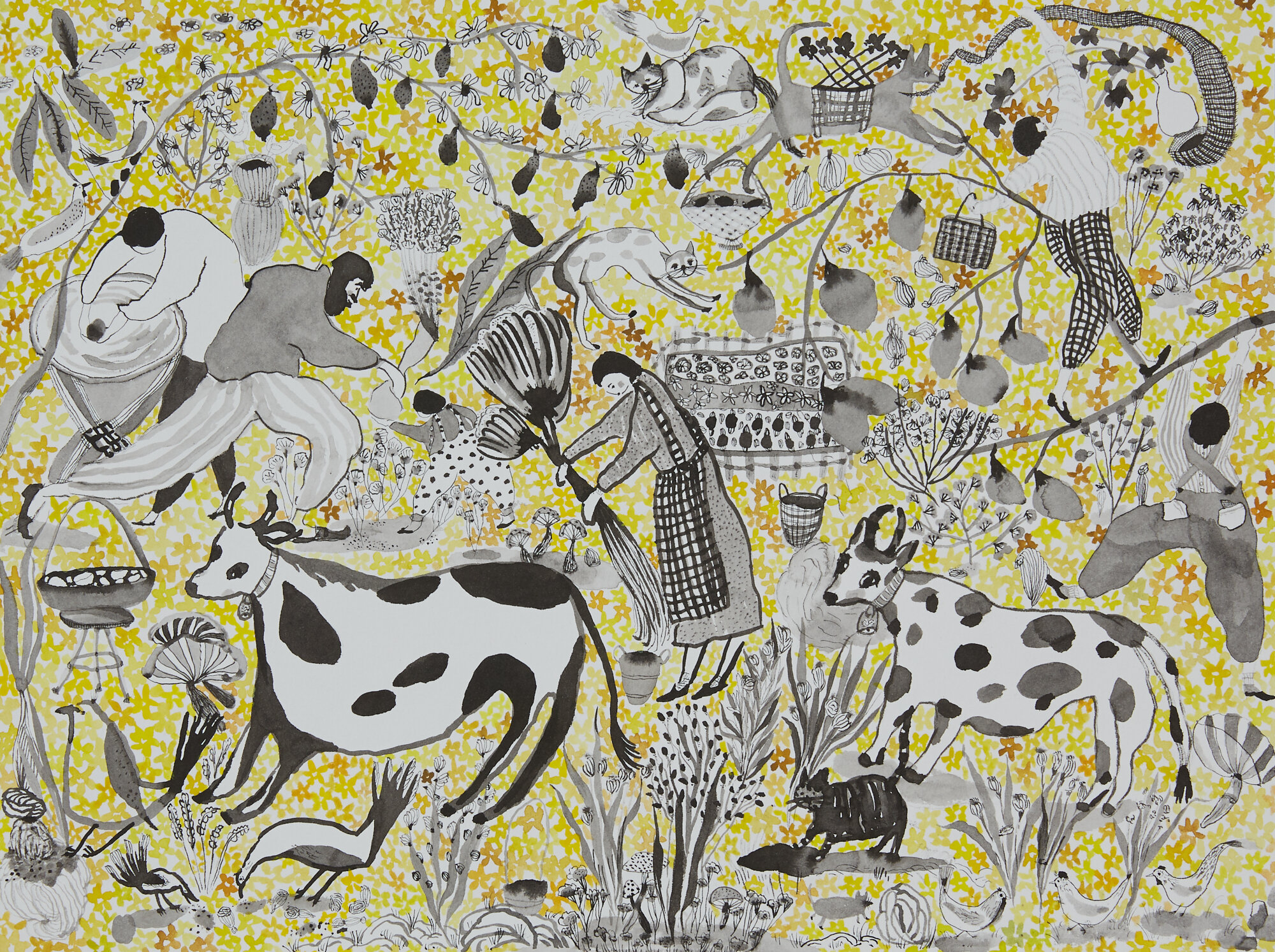 Flower Farm Watercolor on paper, 2019 12” x 16” Sold