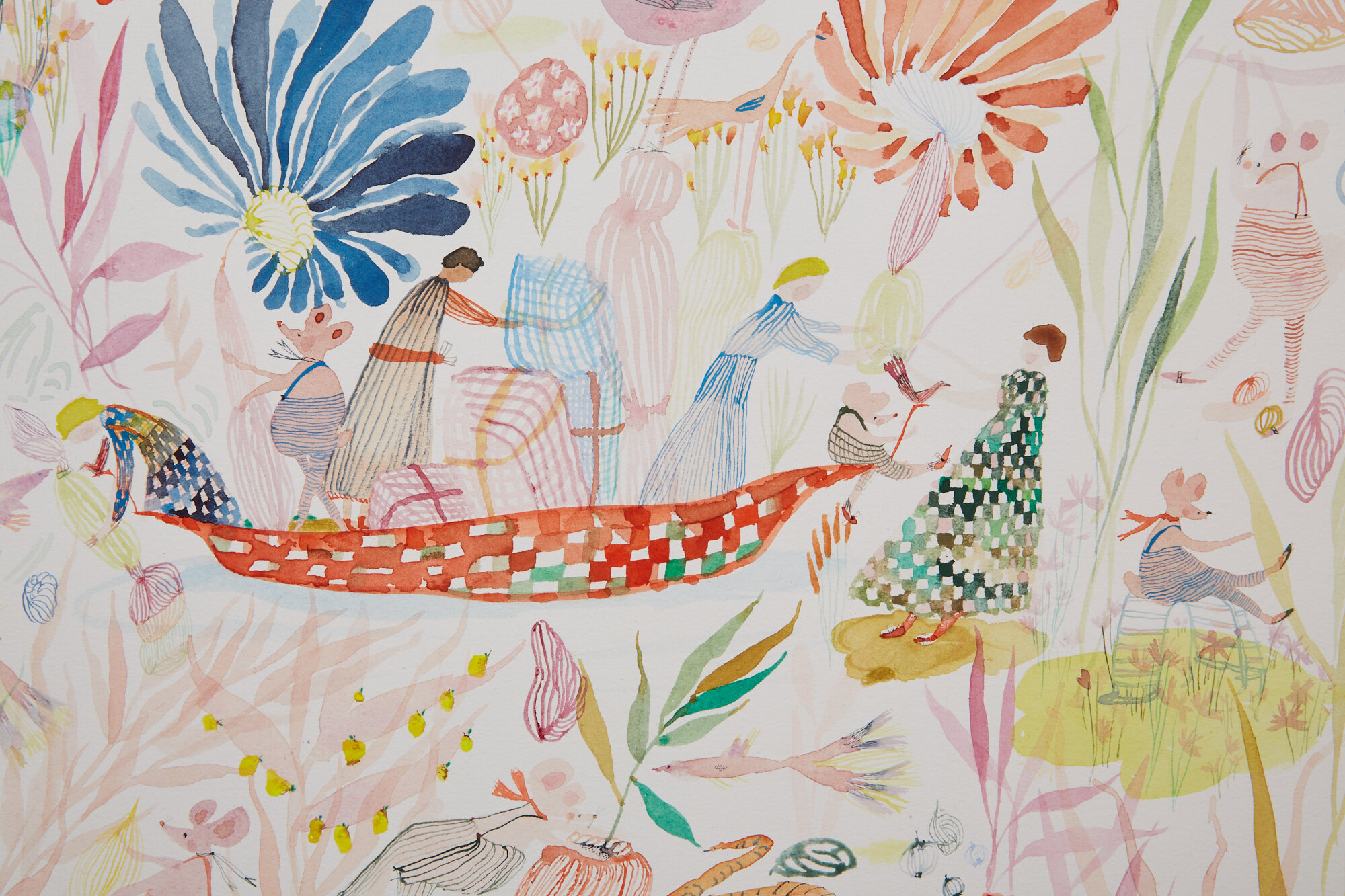 Garden In The Sea, detail Watercolor on paper, 2020 22” x 30” Sold