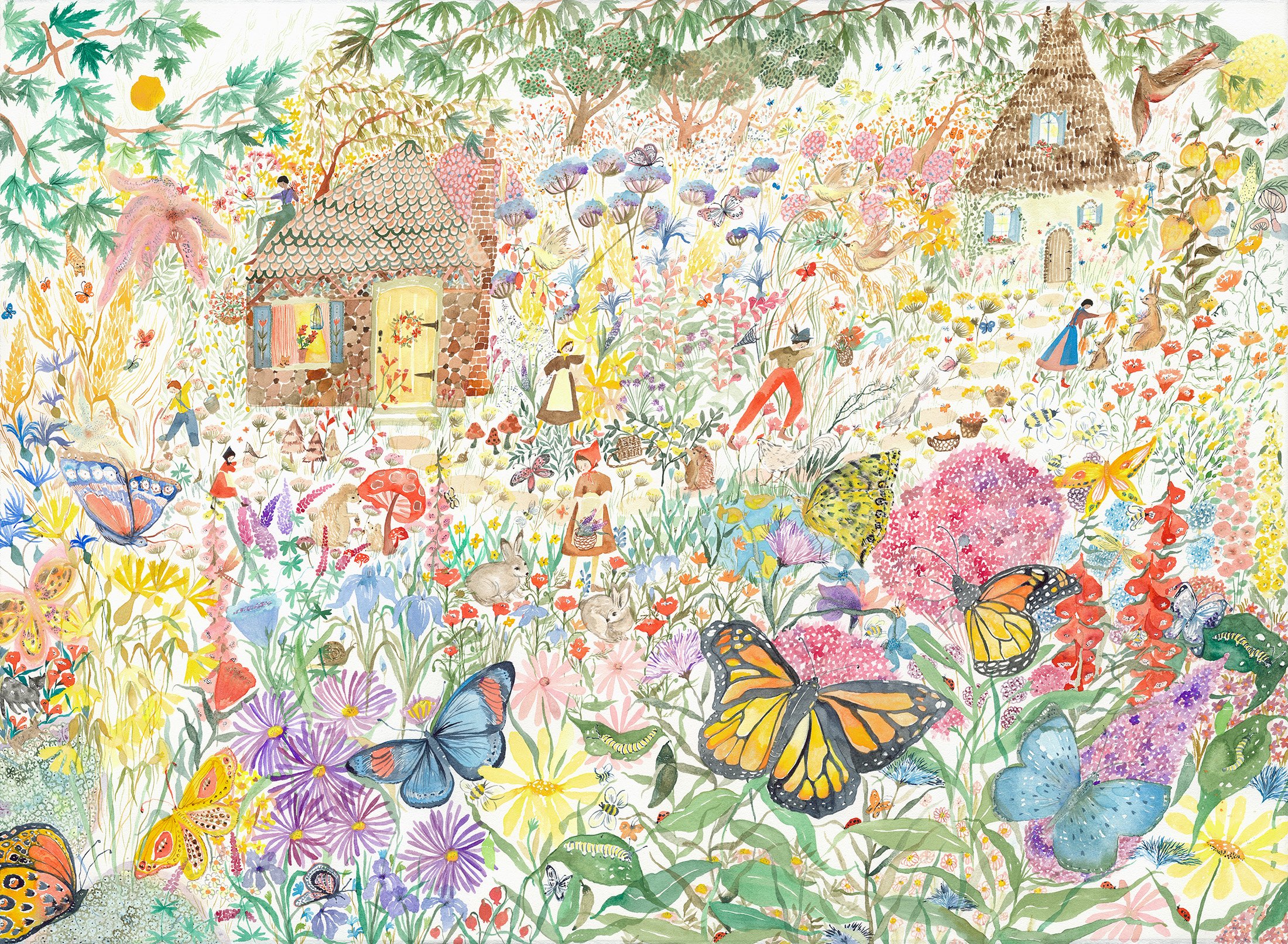   Butterfly Garden   Watercolor on paper, 2023  22” x 30”  $3500  Sold 