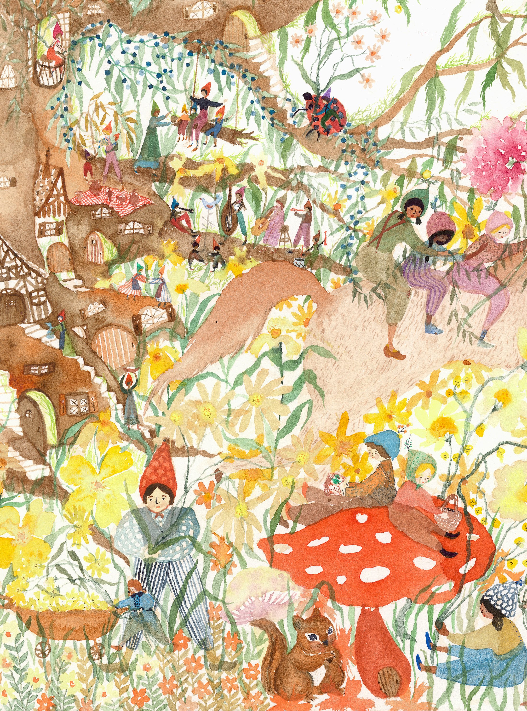 Fairy Tree, detail Watercolor on paper, 2023 22” x 30” $4500 Sold