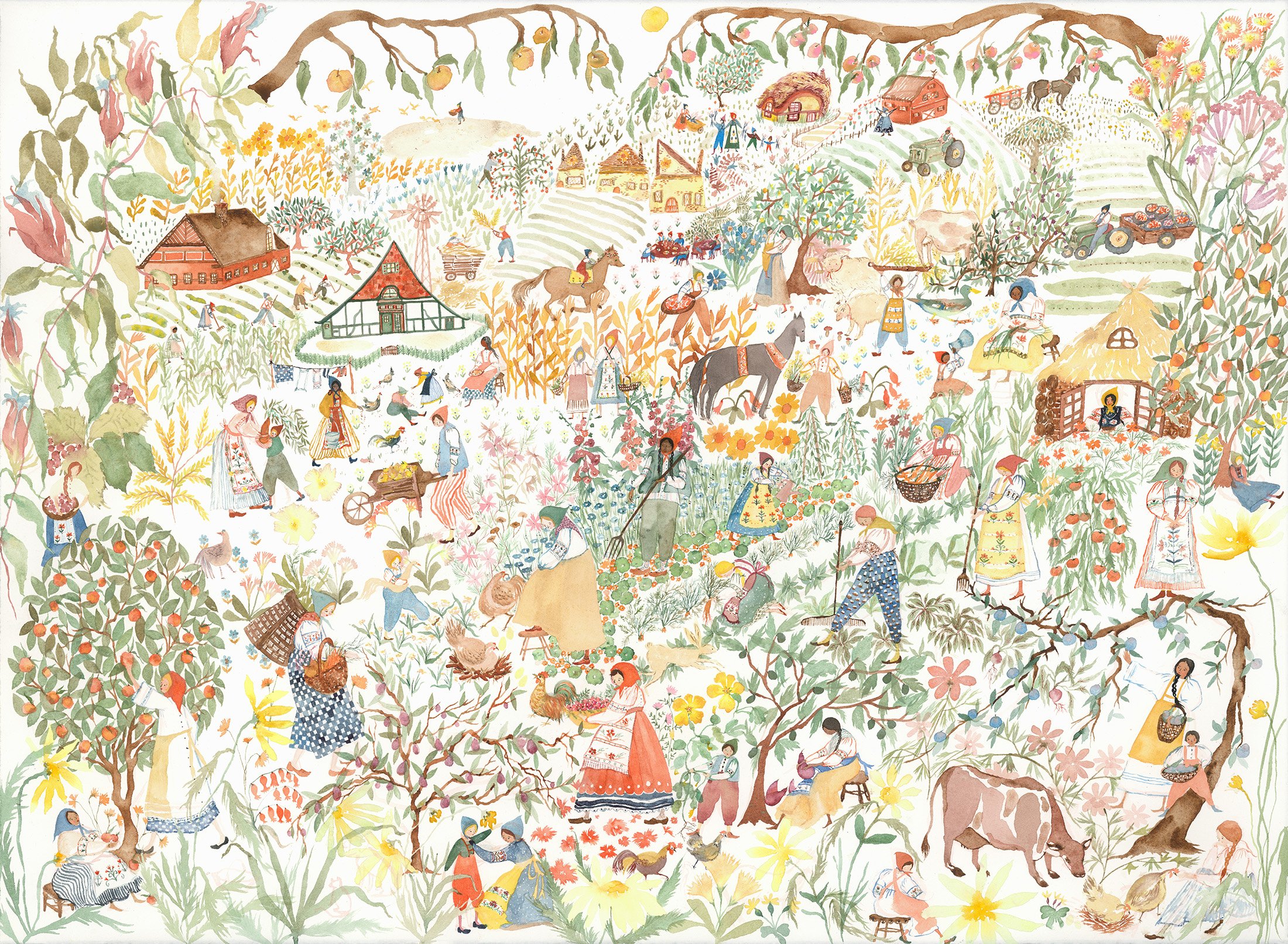 Farmscape Watercolor on paper, 2024 22" x 30" $4500 Available