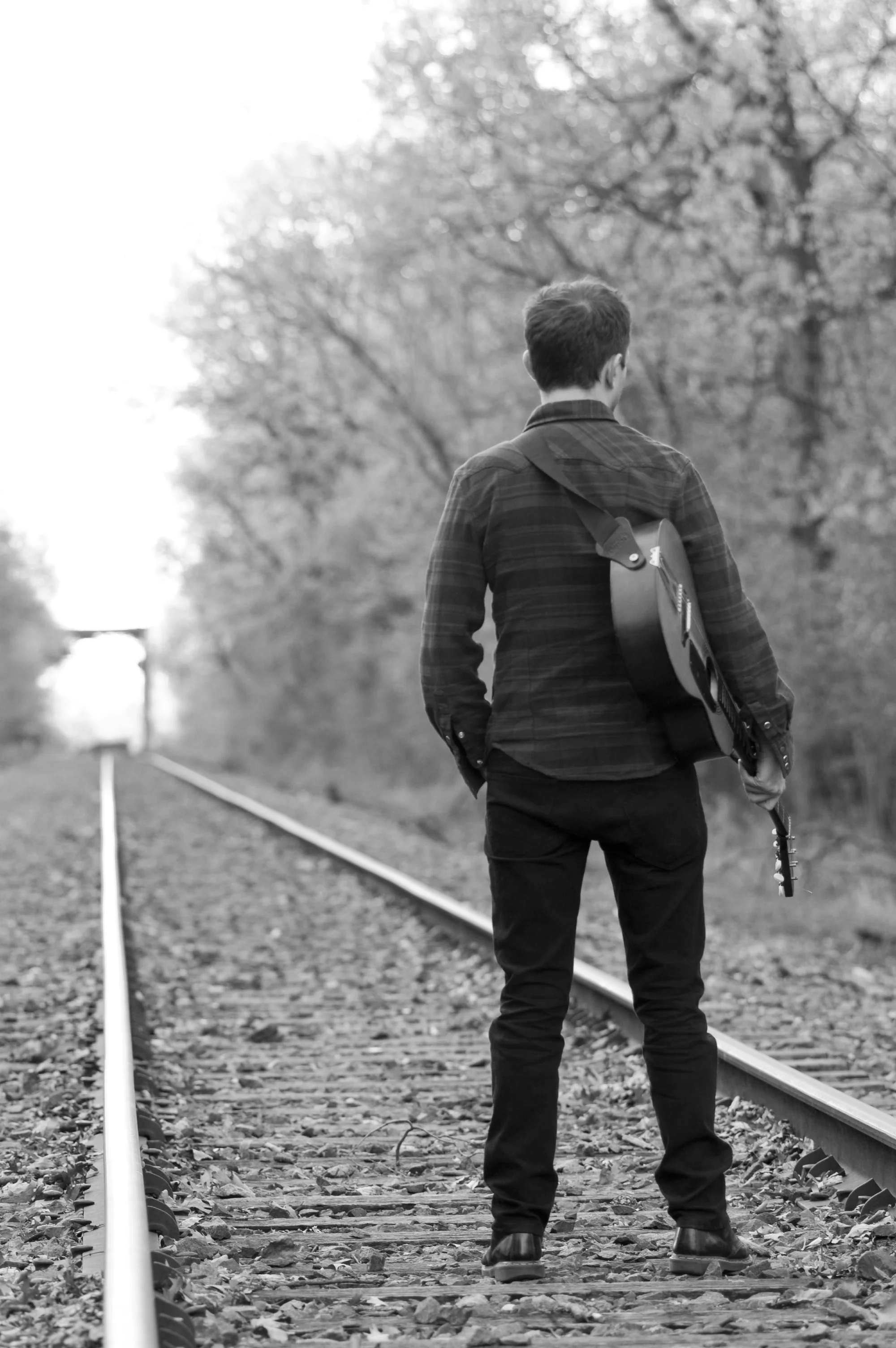 James looks down the tracks (photo by Stephen Davila).jpg
