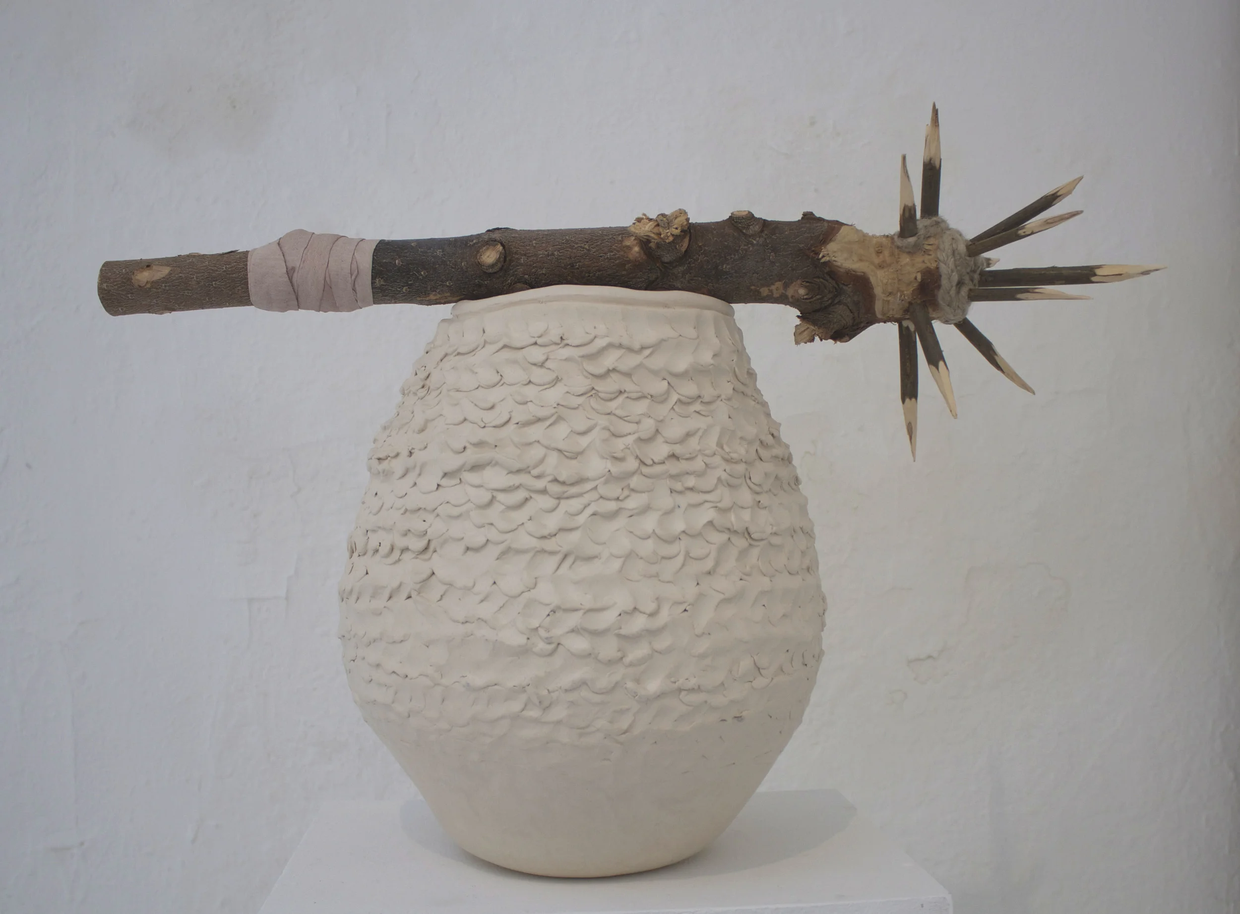 Cecilia with wasp nest jug.jpg