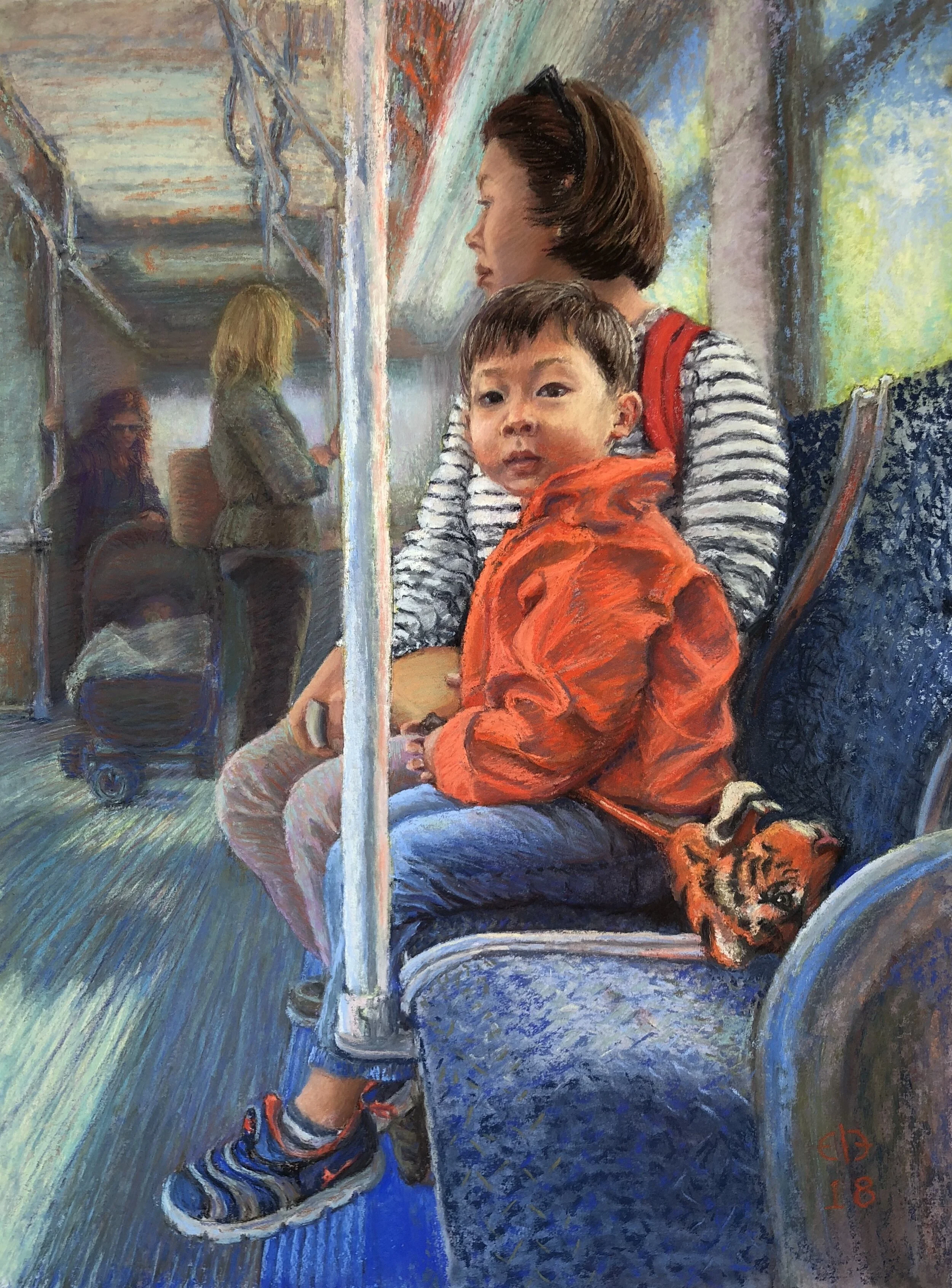 “Tyger, Tyger” (Pastel, 2018, 24”H x 18”W unframed)