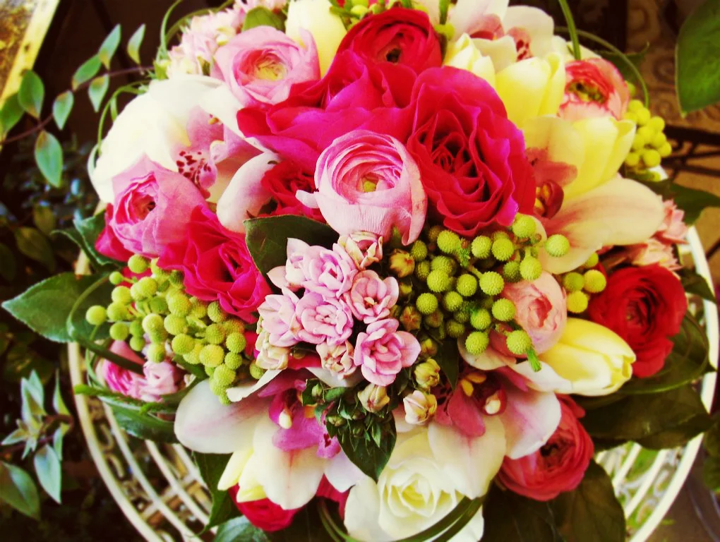 Spring bridal bouquet